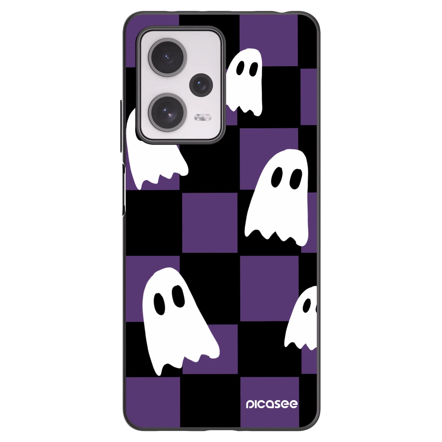 Picasee silikonowe czarne etui na Xiaomi Redmi Note 12 Pro+ 5G - Ghosts
