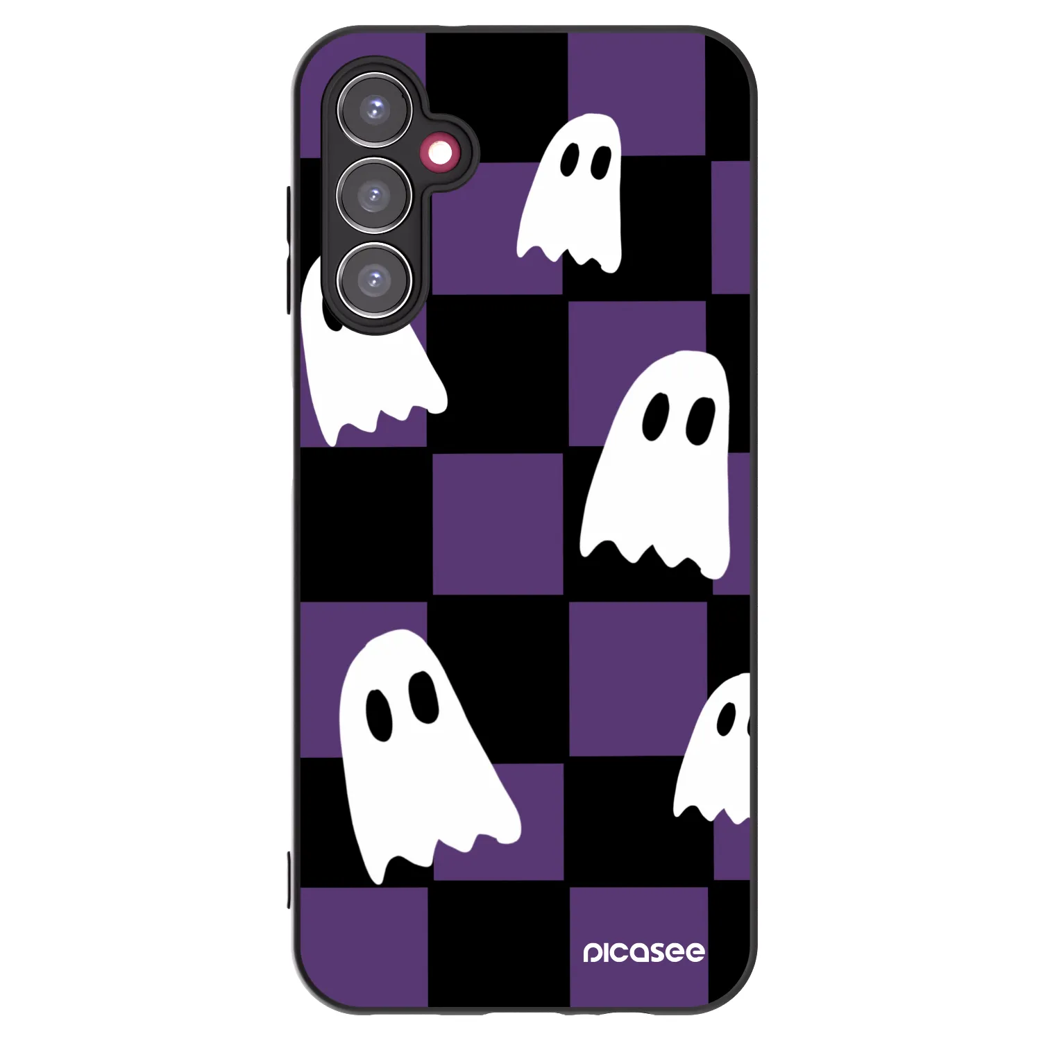 Picasee silikonowe czarne etui na Samsung Galaxy A14 4G A145R - Ghosts