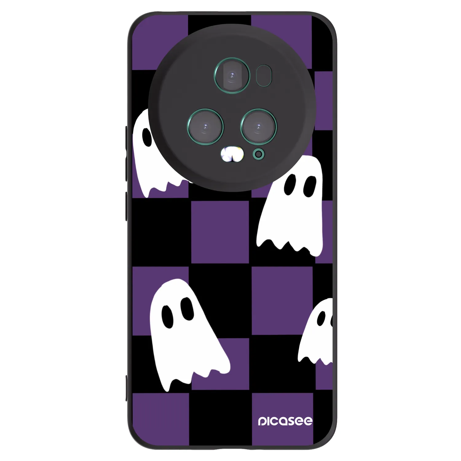 Picasee silikonowe czarne etui na Honor Magic5 Pro - Ghosts