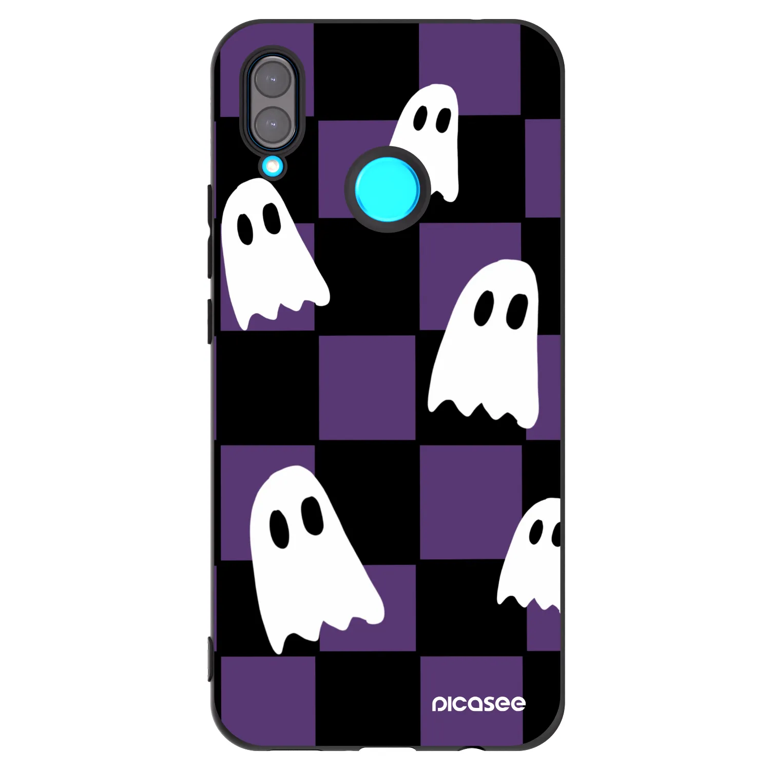 Picasee silikonowe czarne etui na Huawei Nova 3i - Ghosts