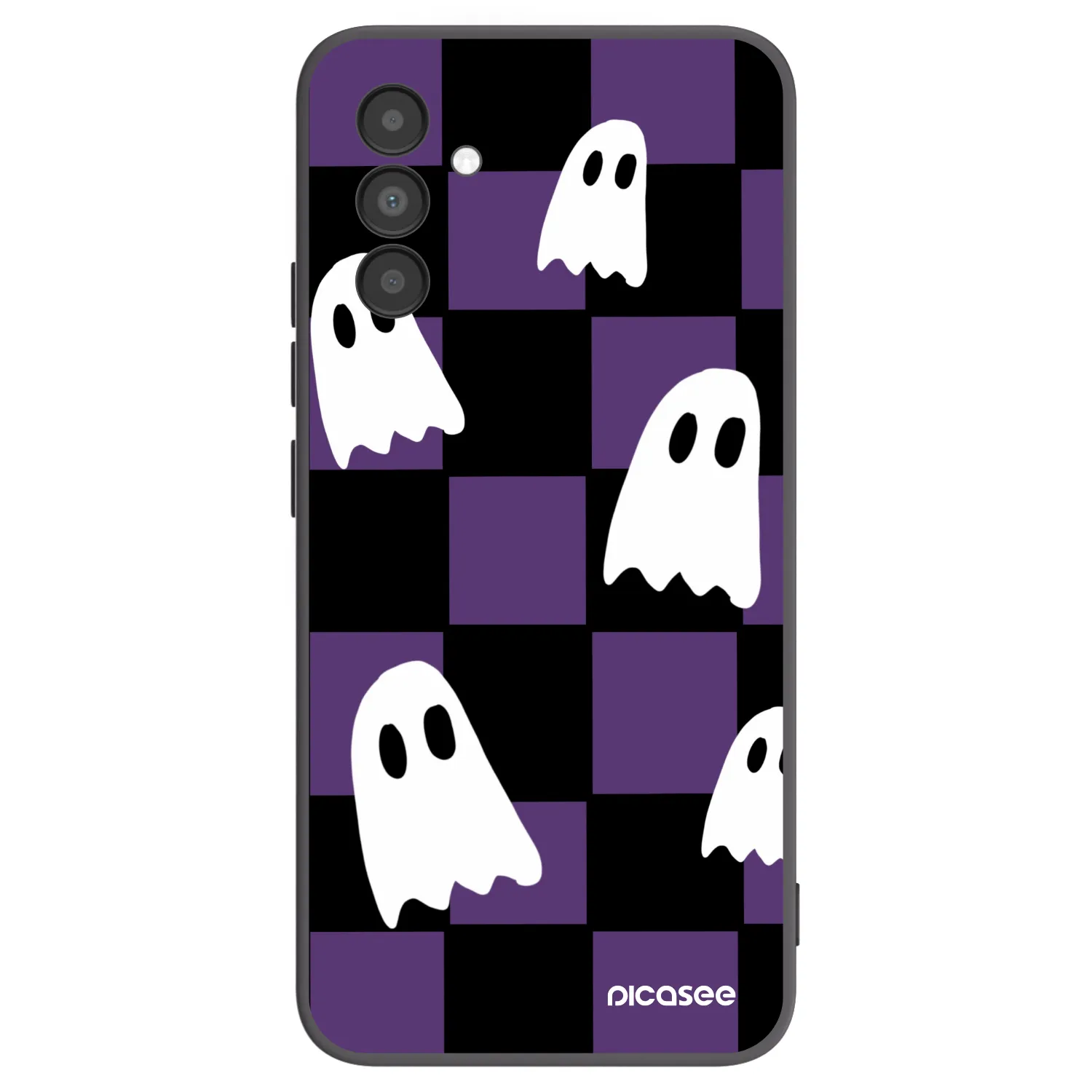 Picasee silikonowe czarne etui na Samsung Galaxy A04s A047F - Ghosts