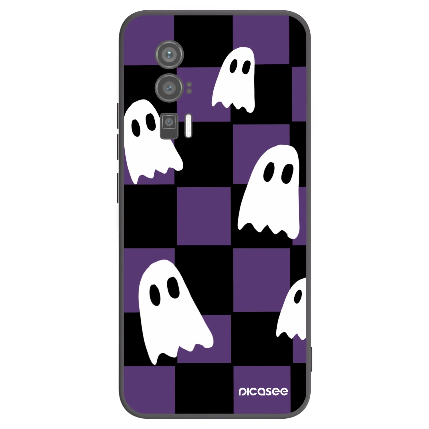 Picasee silikonowe czarne etui na Xiaomi Poco F5 Pro 5G - Ghosts