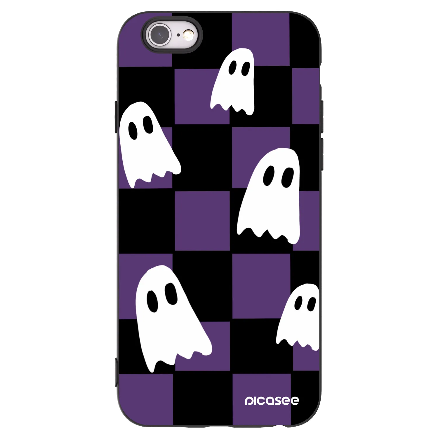 Picasee silikonowe czarne etui na Apple iPhone 6/6S - Ghosts