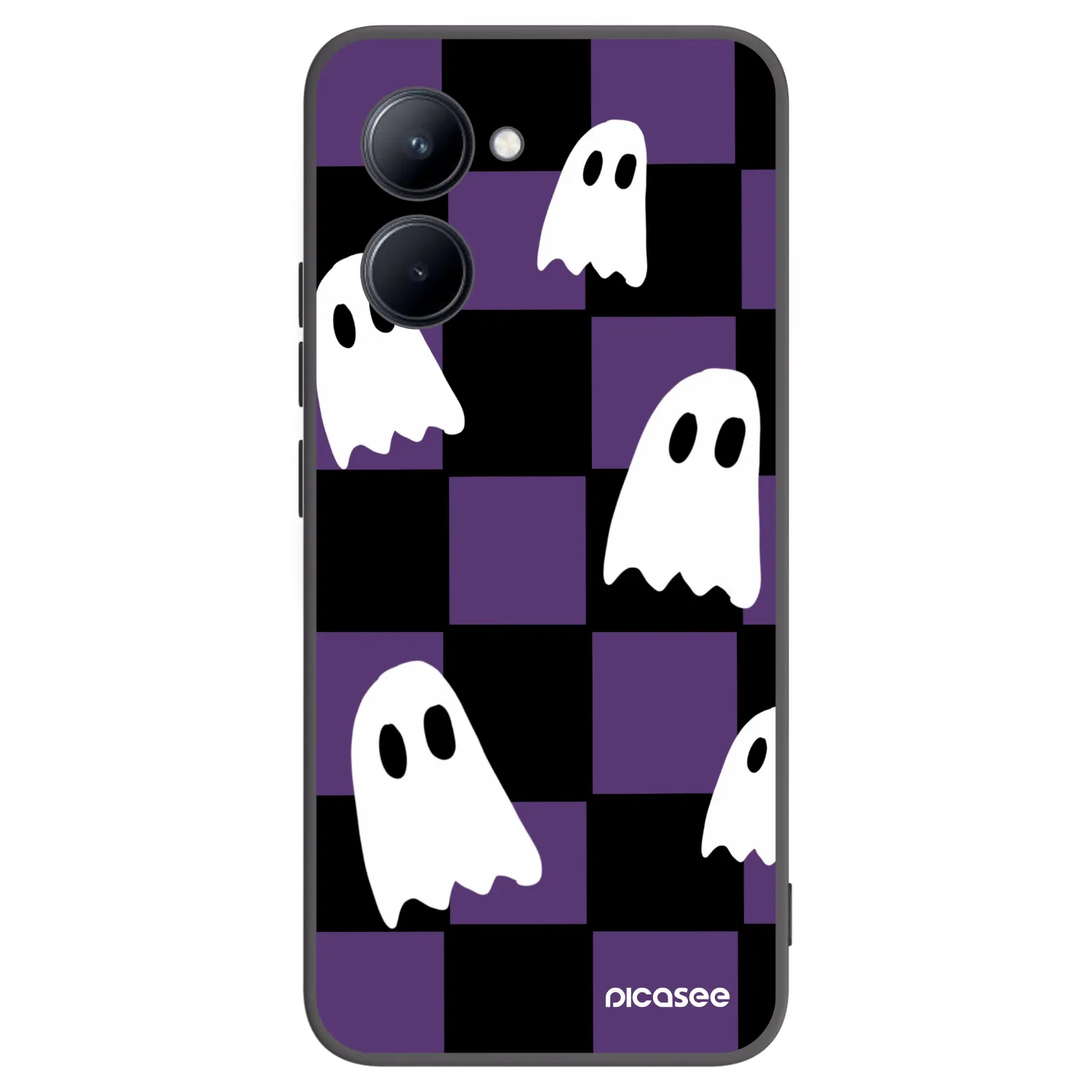 Picasee silikonowe czarne etui na Realme C33 (2023) - Ghosts