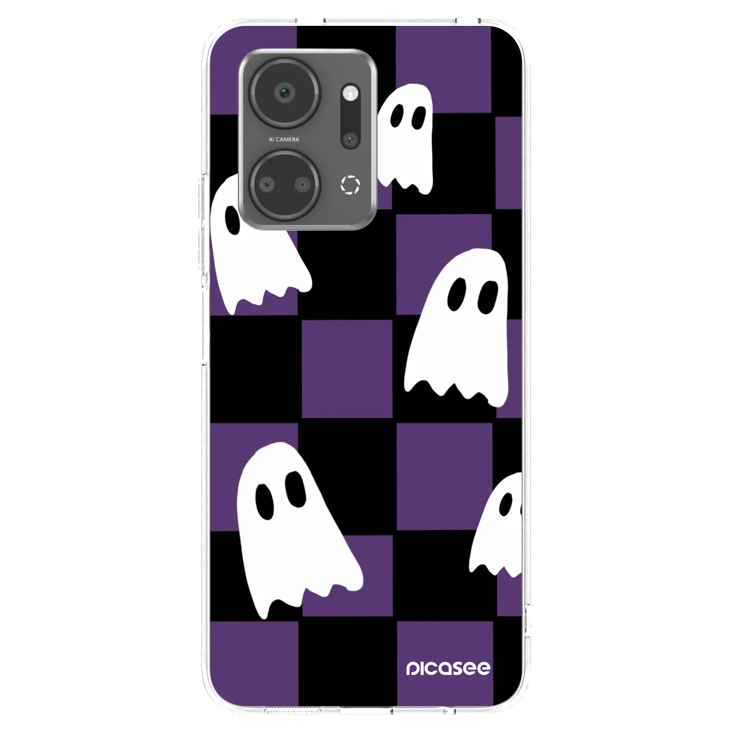Picasee silikonowe przeźroczyste etui na Honor X7a - Ghosts
