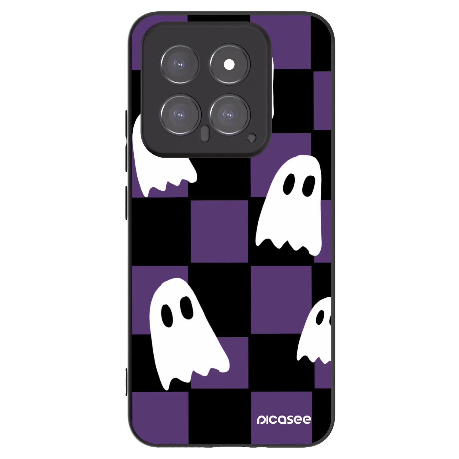 Picasee silikonowe czarne etui na Xiaomi 14 - Ghosts