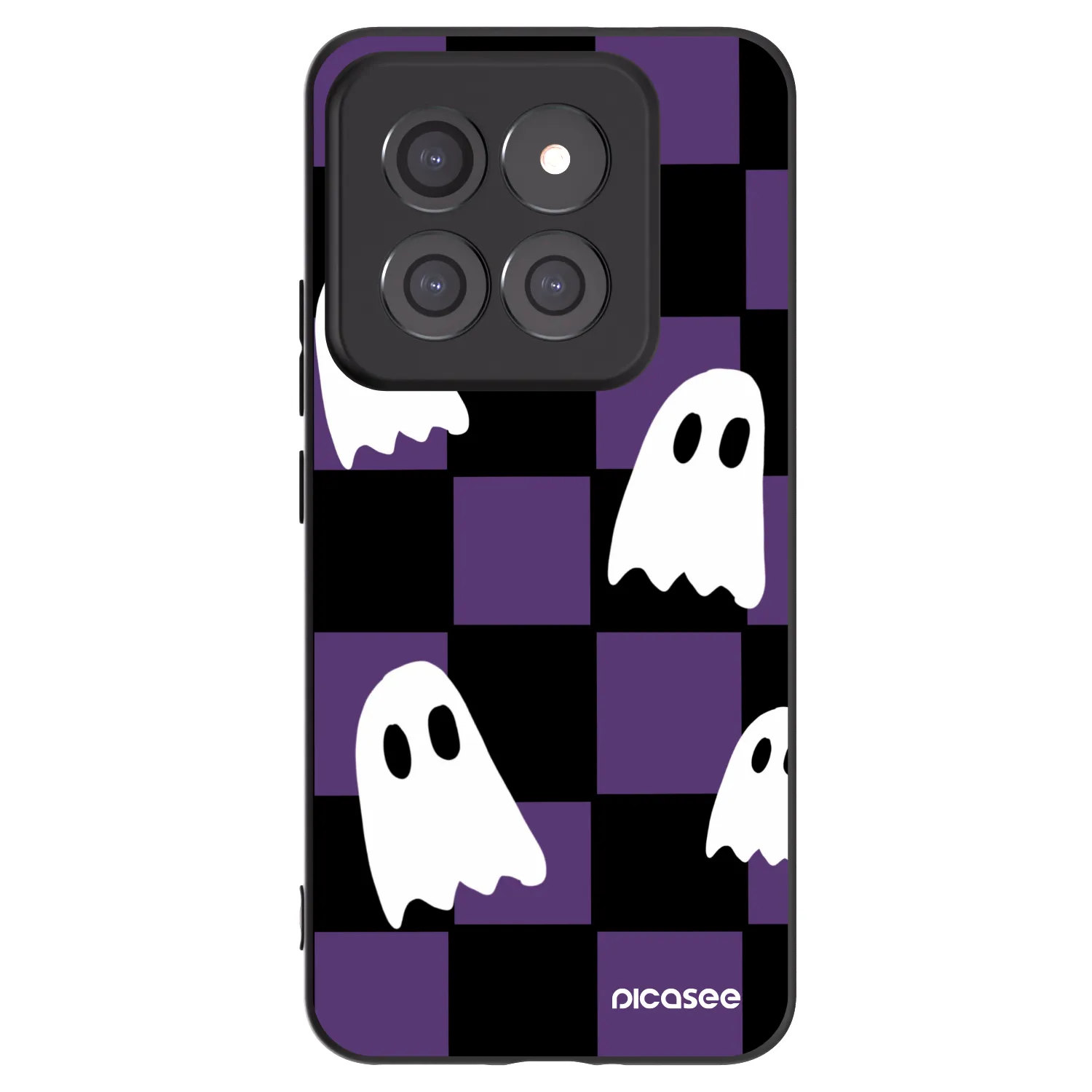 Picasee silikonowe czarne etui na Xiaomi 14 Pro - Ghosts