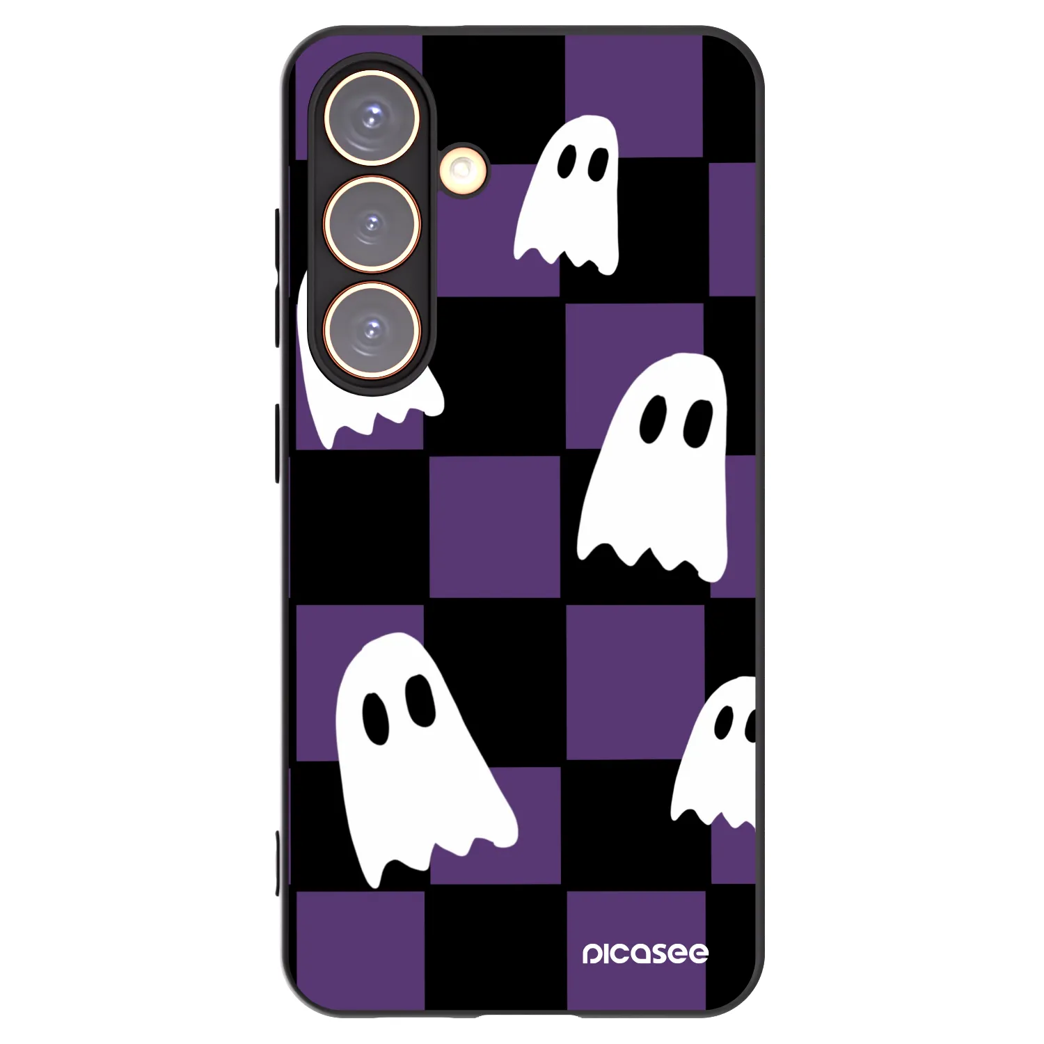 Picasee silikonowe czarne etui na Samsung Galaxy S24 S921B 5G - Ghosts