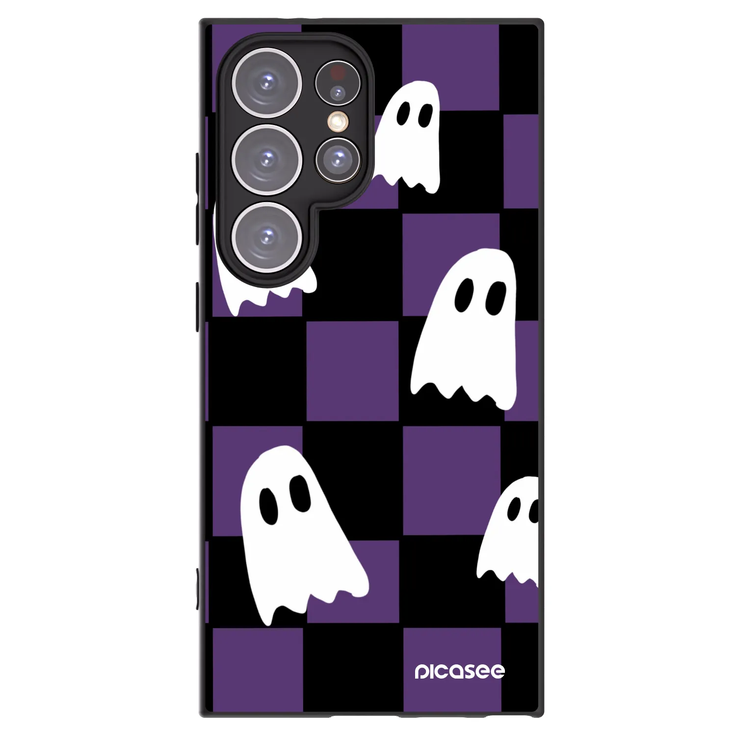 Picasee silikonowe czarne etui na Samsung Galaxy S24 Ultra S928B 5G - Ghosts