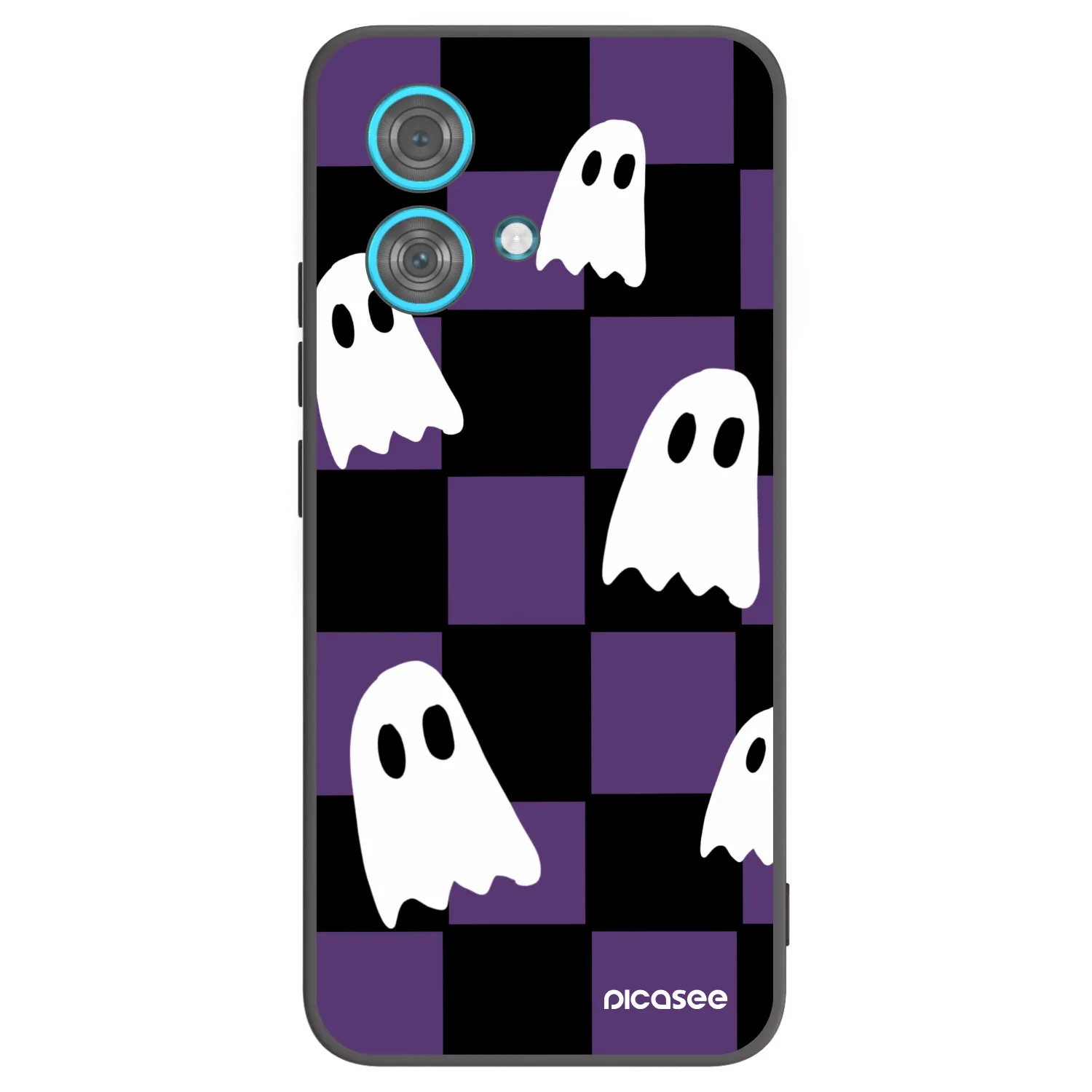 Picasee silikonowe czarne etui na Motorola Edge 40 Neo - Ghosts