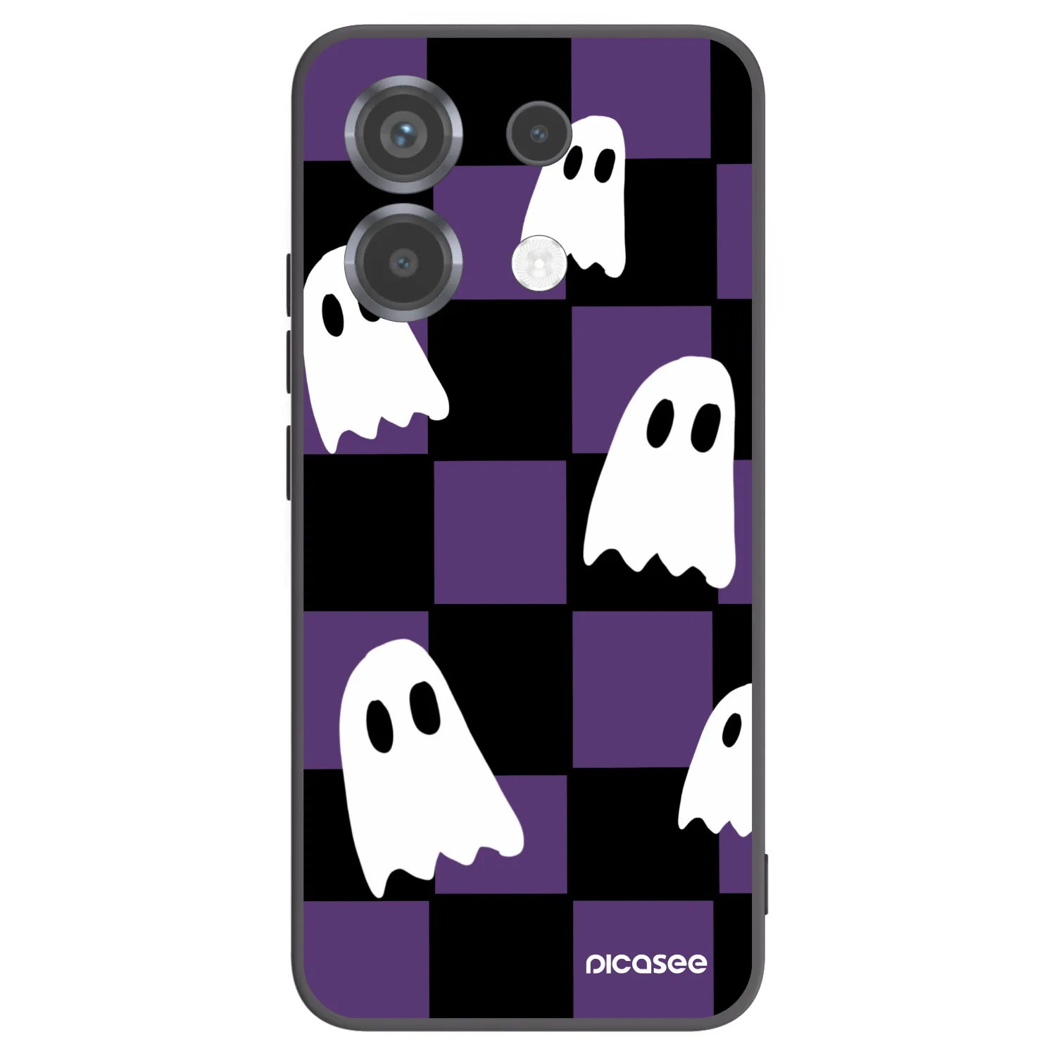 Picasee silikonowe czarne etui na Xiaomi Poco X6 - Ghosts