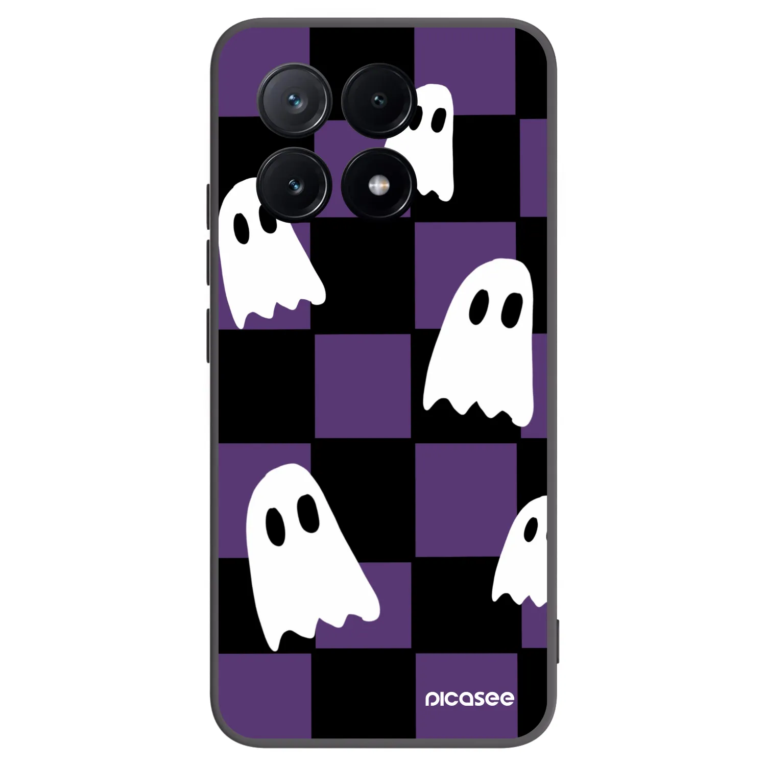 Picasee silikonowe czarne etui na Xiaomi Poco X6 Pro - Ghosts