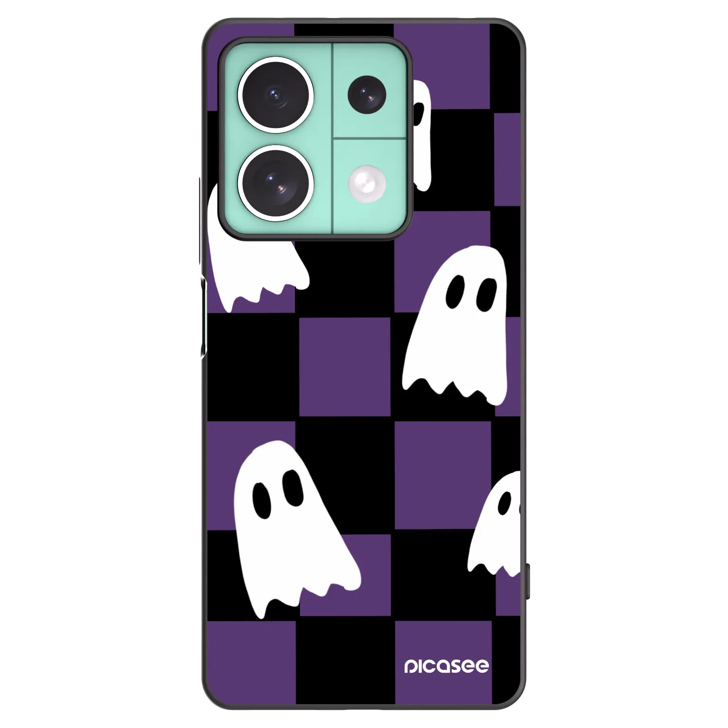 Picasee silikonowe czarne etui na Xiaomi Redmi Note 13 5G - Ghosts