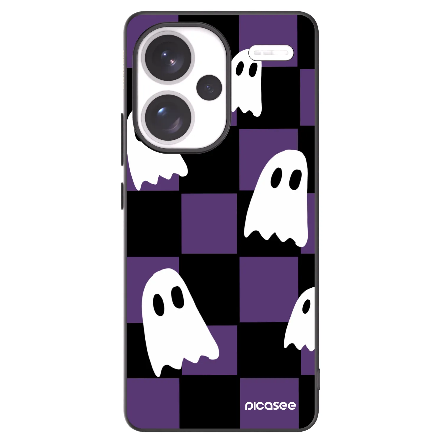 Picasee silikonowe czarne etui na Xiaomi Redmi Note 13 Pro+ 5G - Ghosts