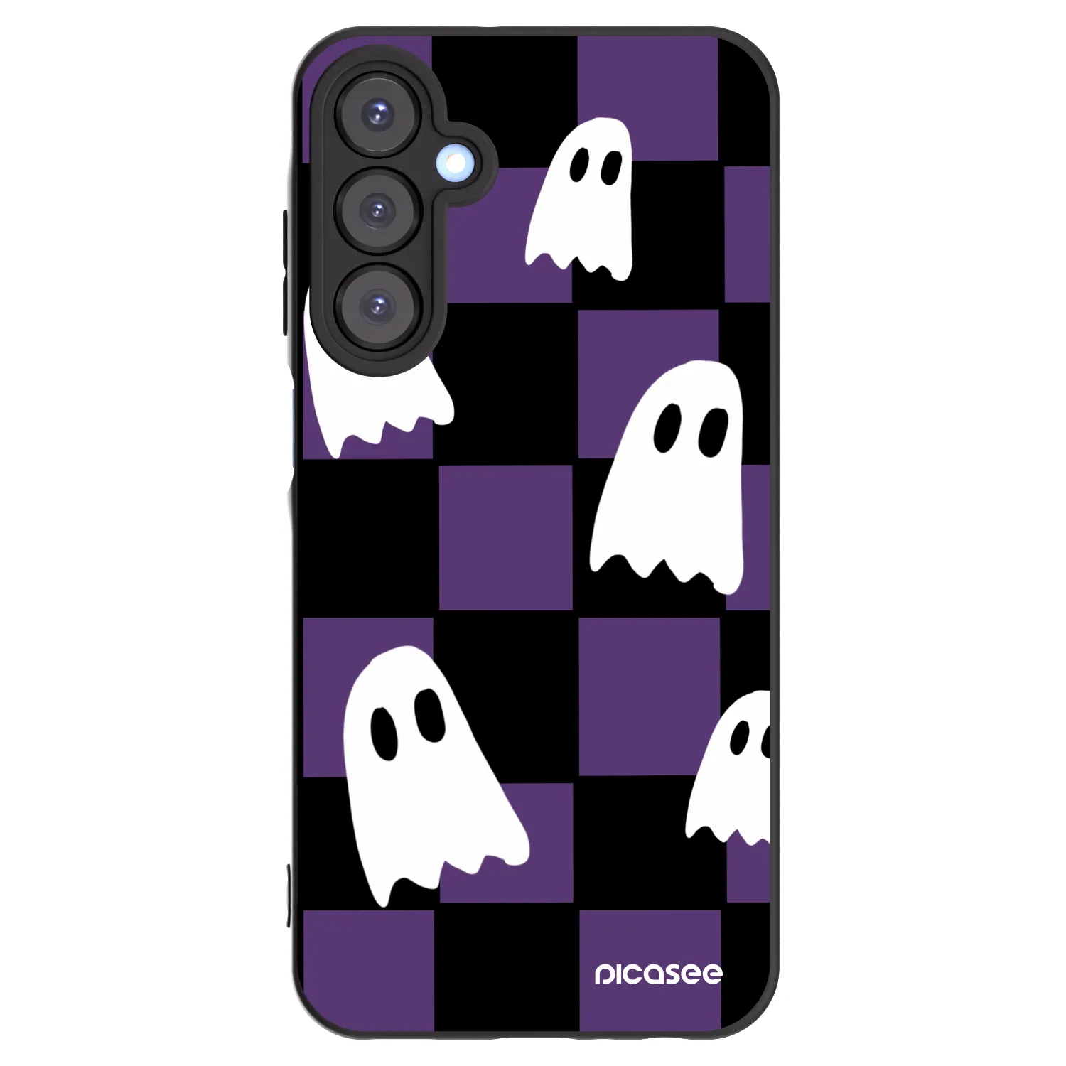 Picasee silikonowe czarne etui na Samsung Galaxy A25 A256B 5G - Ghosts