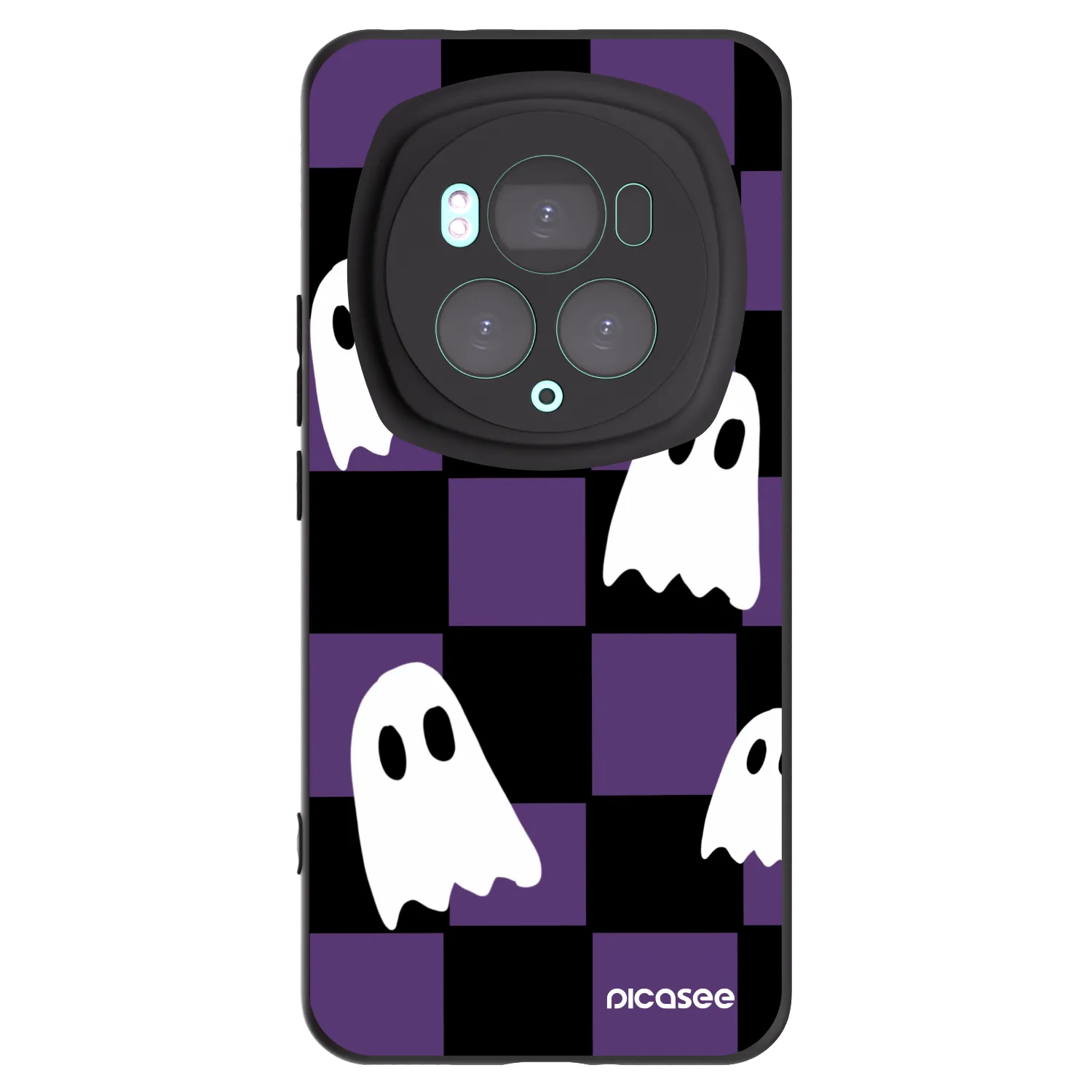 Picasee silikonowe czarne etui na Honor Magic6 Pro - Ghosts
