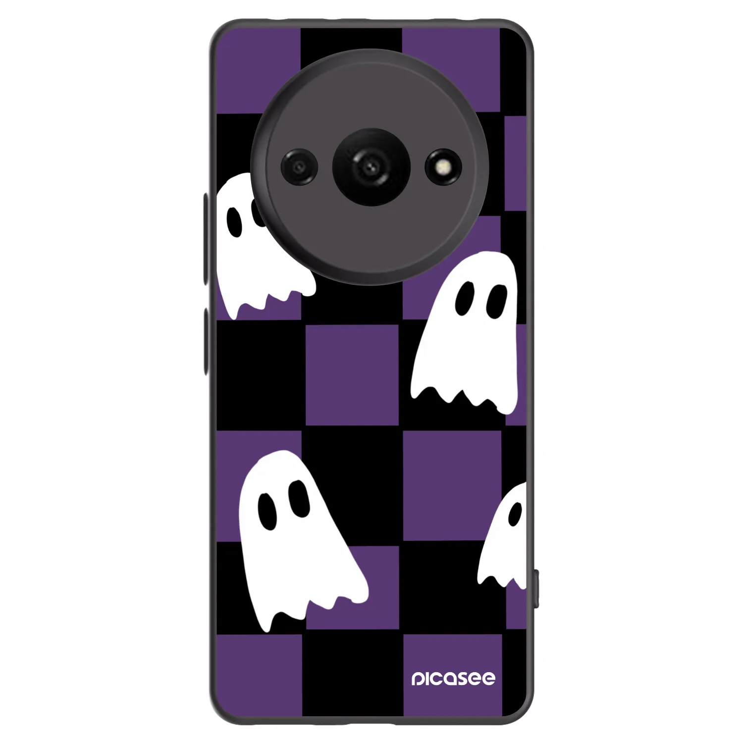 Picasee silikonowe czarne etui na Xiaomi Redmi A3 - Ghosts