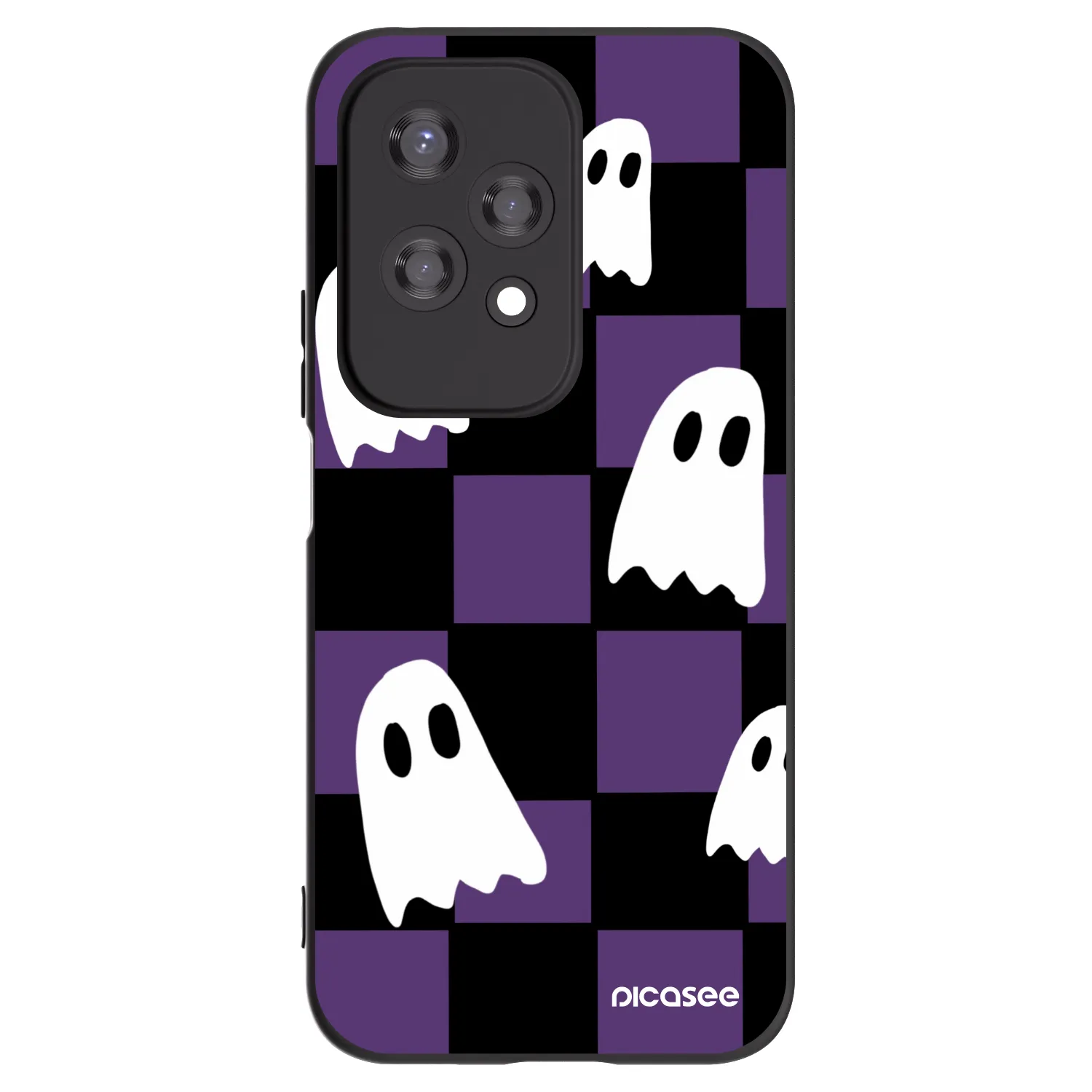 Picasee silikonowe czarne etui na Honor 200 Lite - Ghosts