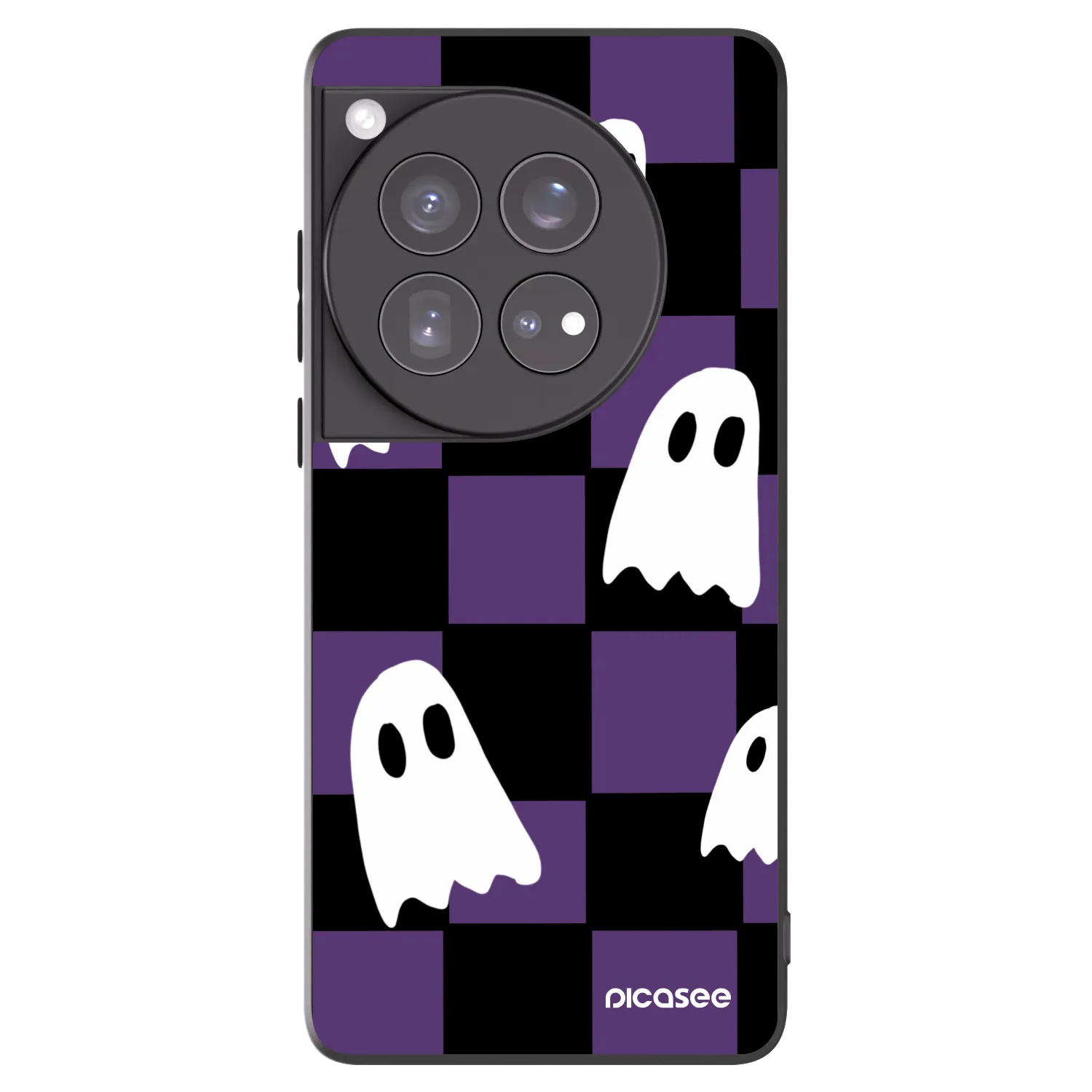 Picasee silikonowe czarne etui na OnePlus 12 5G - Ghosts