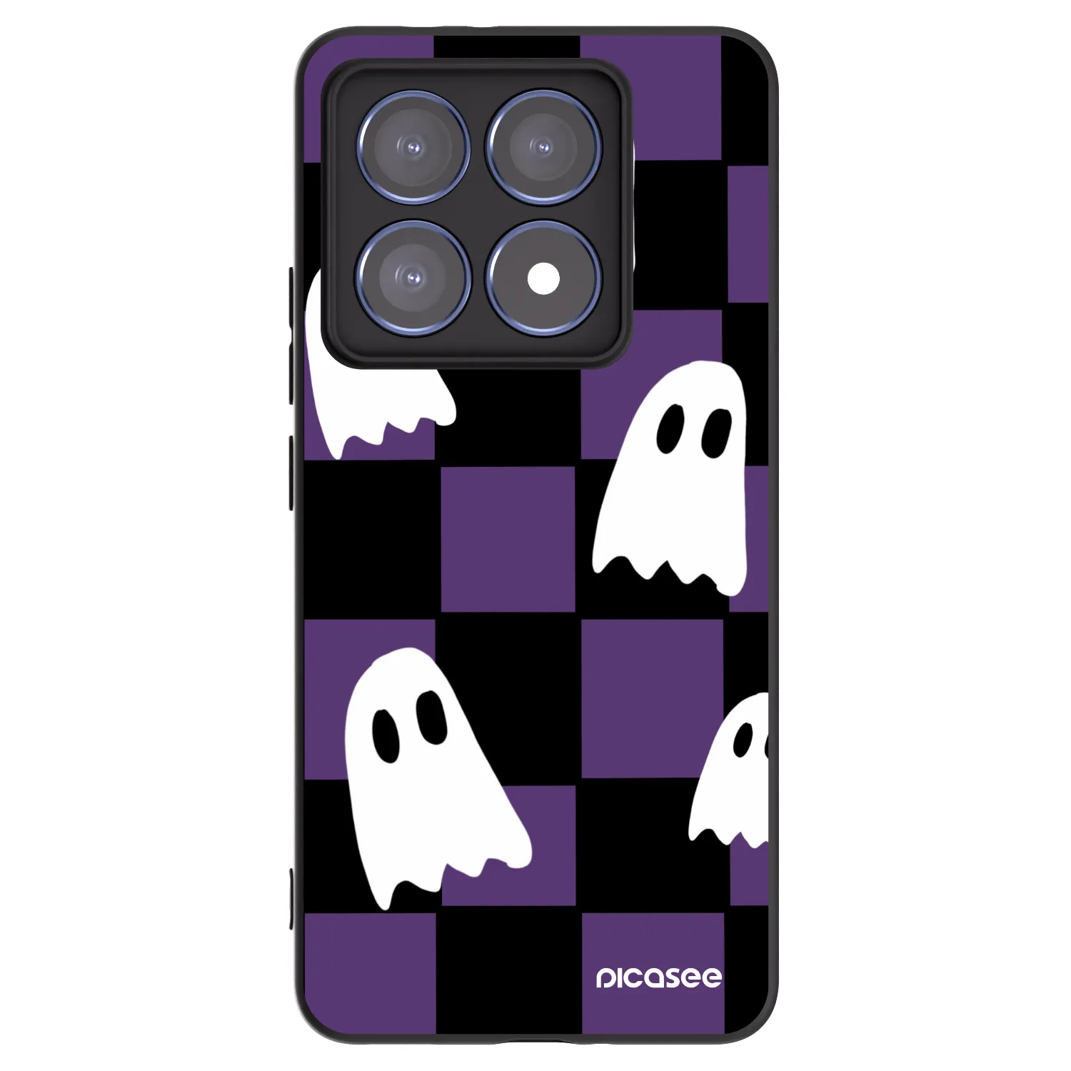 Picasee silikonowe czarne etui na Xiaomi 14T Pro - Ghosts
