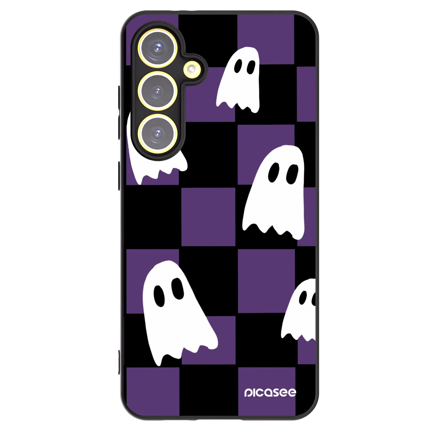 Picasee silikonowe czarne etui na Samsung Galaxy S24 FE S721B - Ghosts