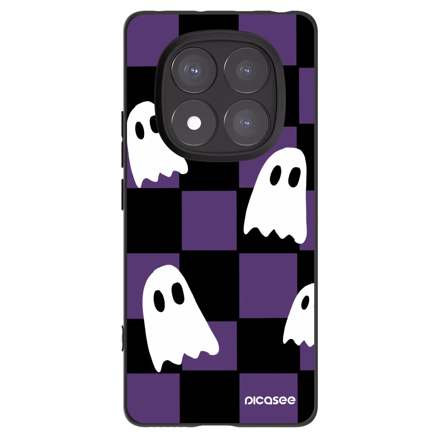Picasee silikonowe czarne etui na Xiaomi Redmi Note 14 Pro 5G - Ghosts