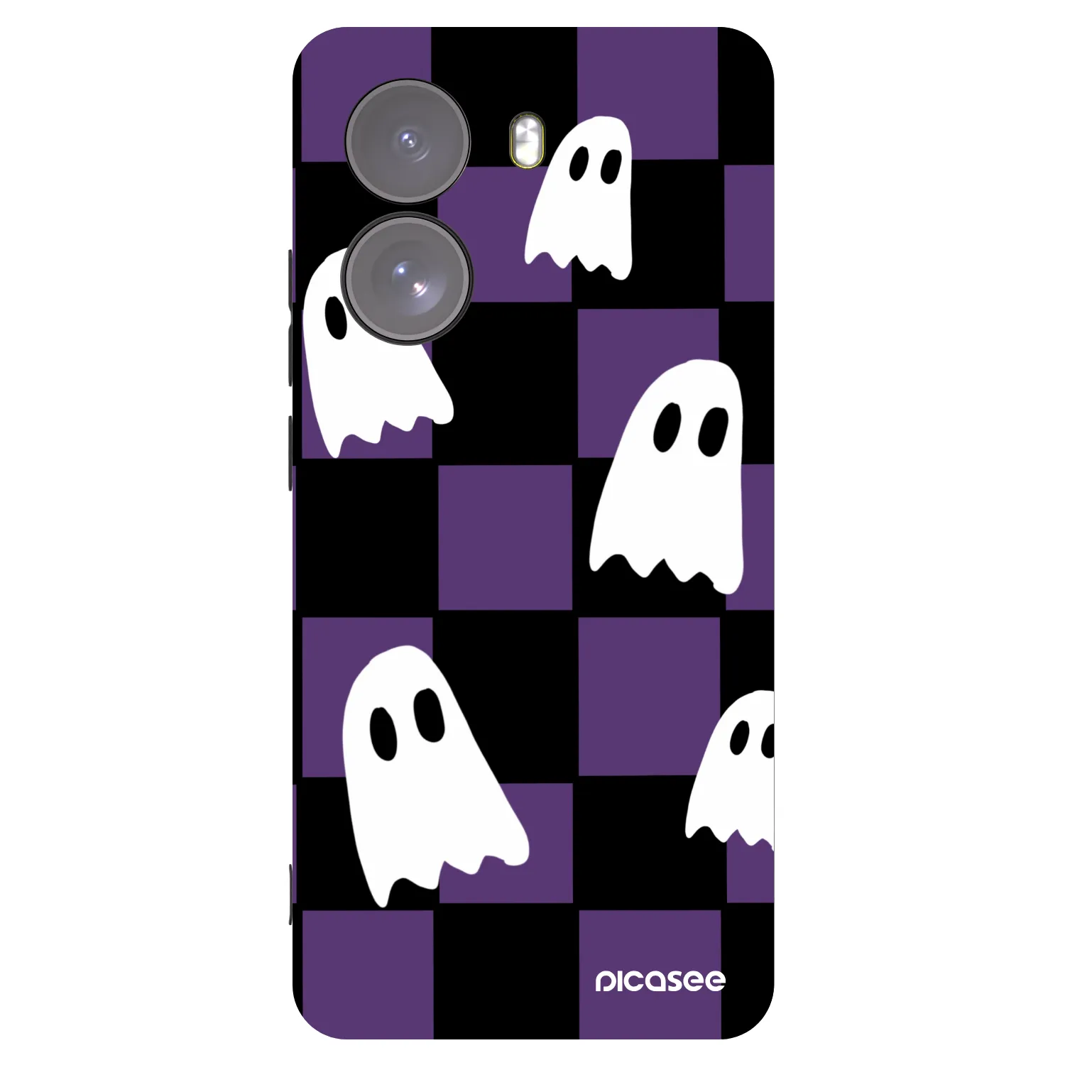 Picasee silikonowe czarne etui na Xiaomi Poco X7 - Ghosts