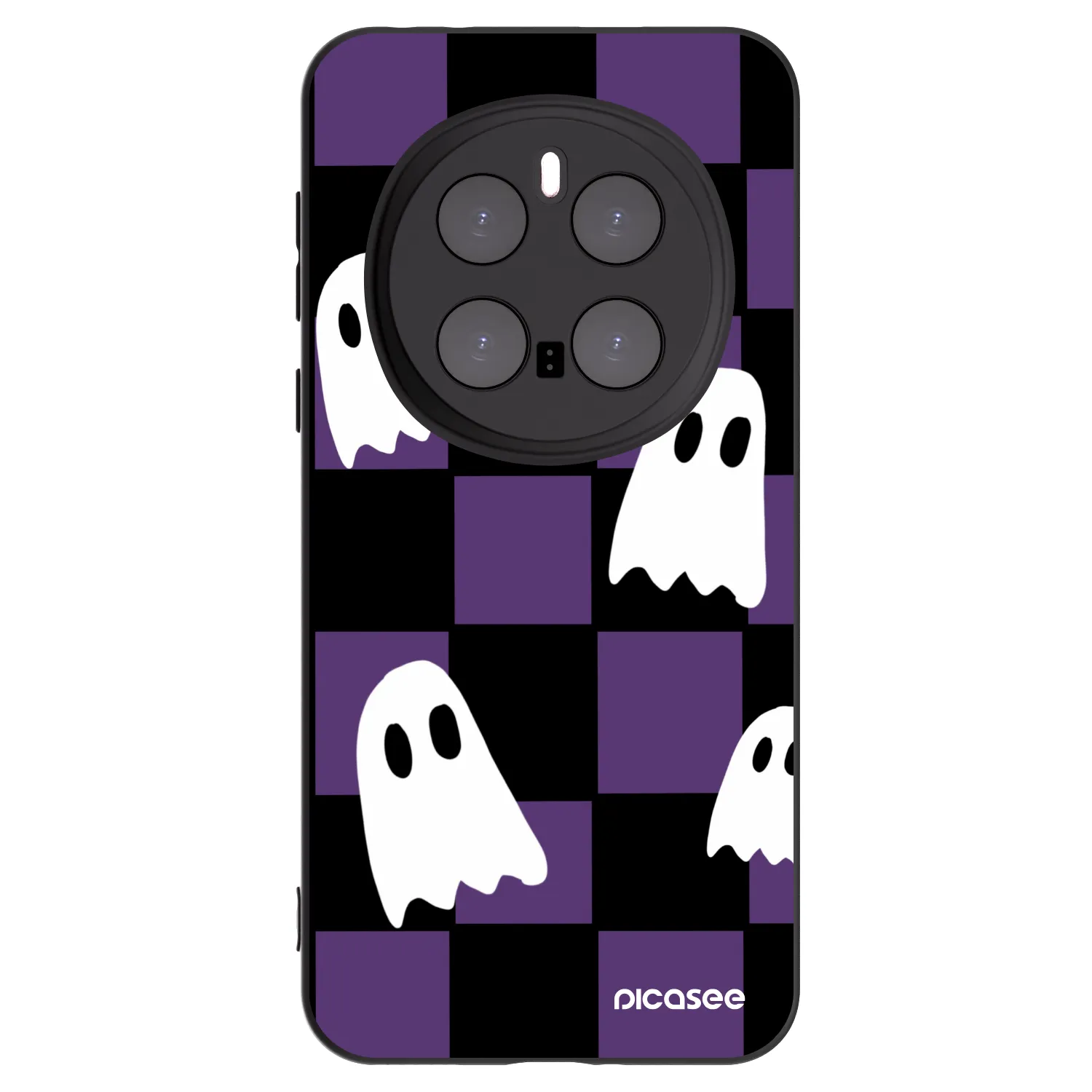 Picasee silikonowe czarne etui na Honor Magic7 Pro 5G - Ghosts