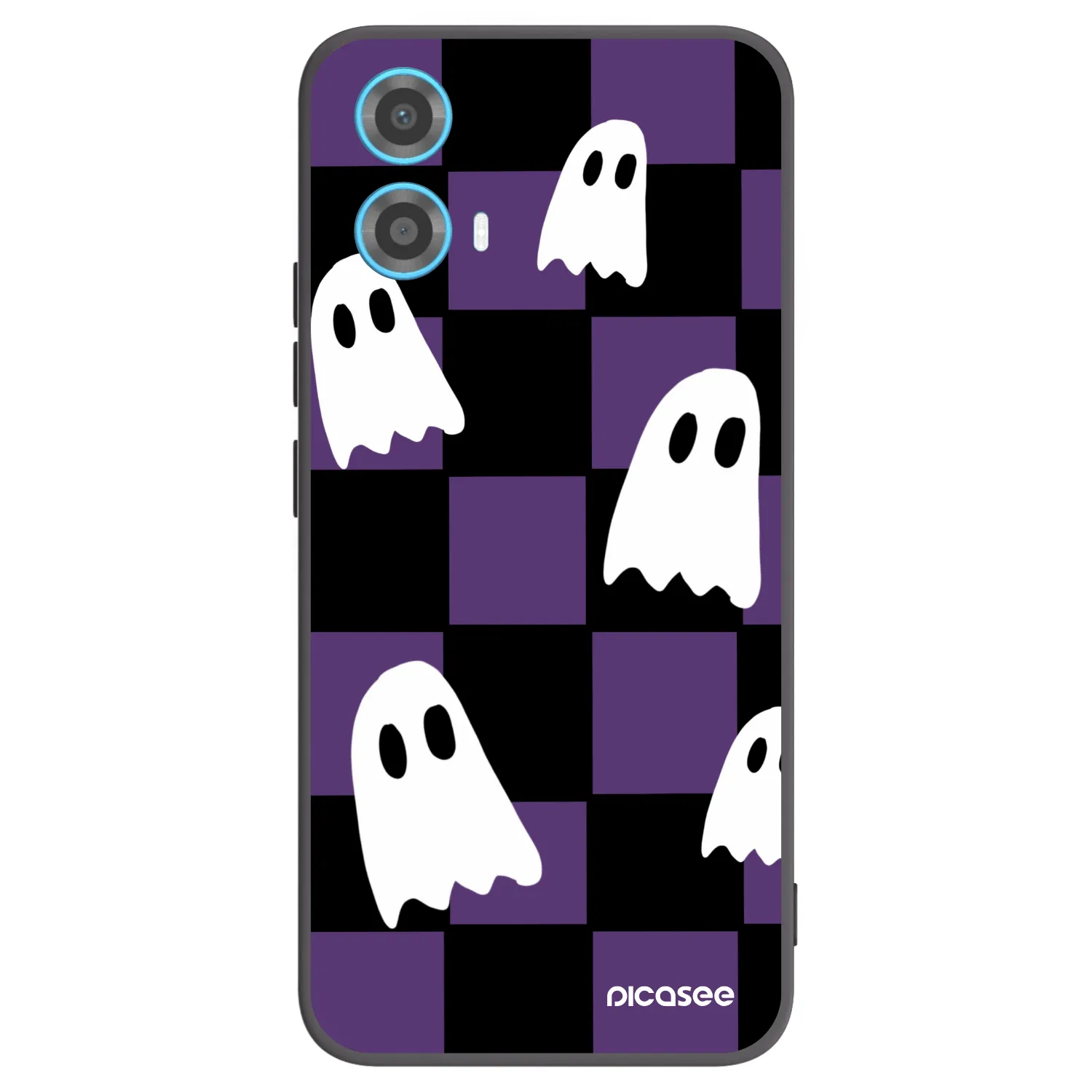 Picasee silikonowe czarne etui na Motorola Moto G34 5G - Ghosts