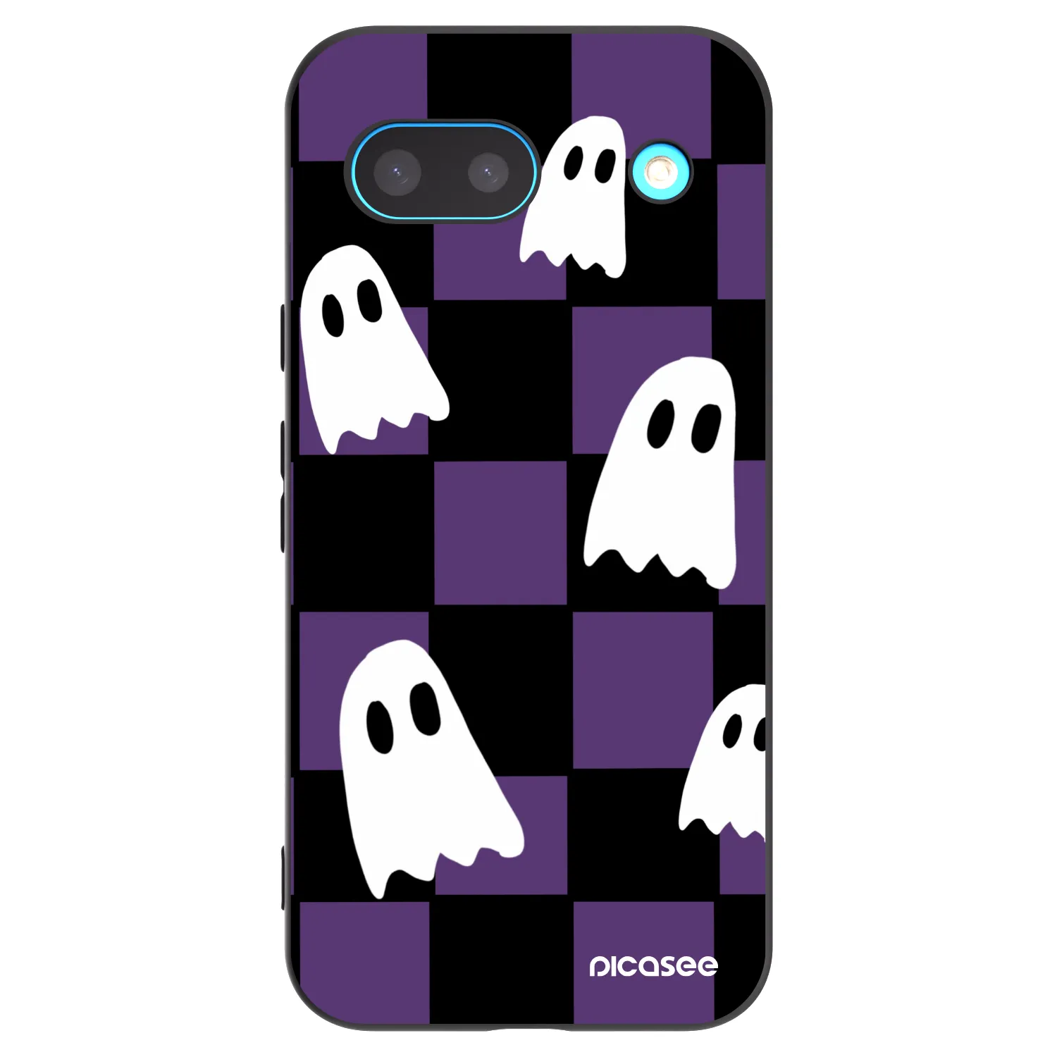 Picasee silikonowe czarne etui na Google Pixel 8a - Ghosts