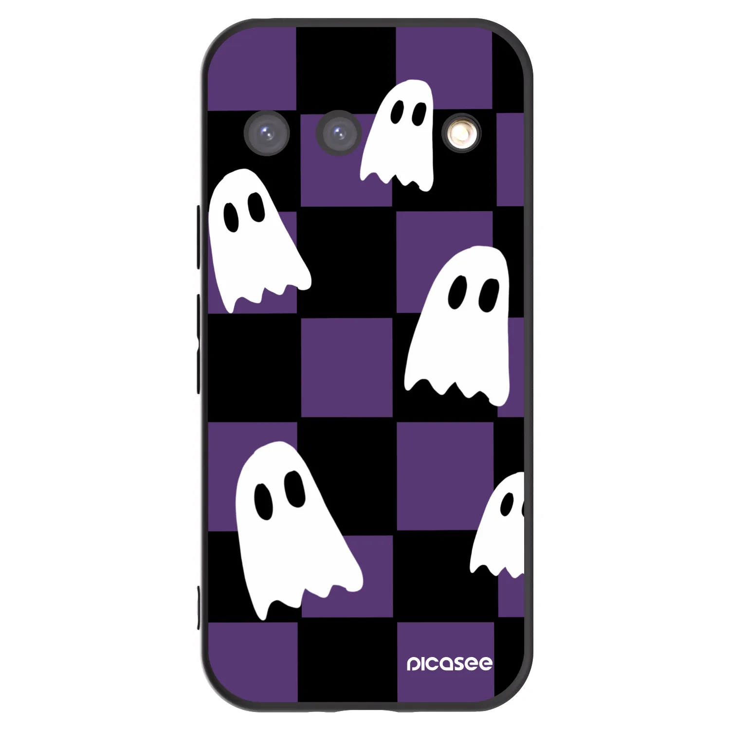 Picasee silikonowe czarne etui na Google Pixel 9 - Ghosts