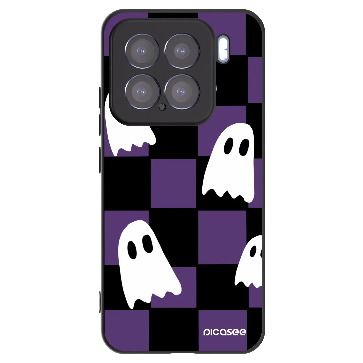 Picasee silikonowe czarne etui na Xiaomi 15 - Ghosts