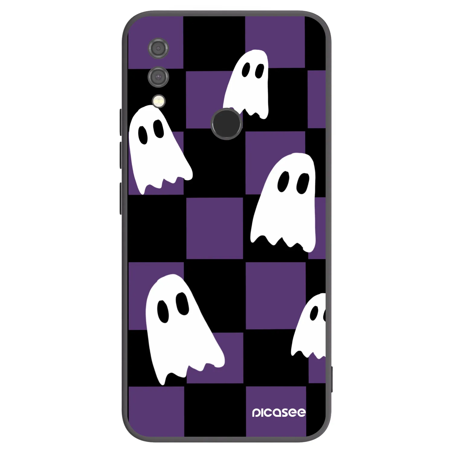 Picasee silikonowe czarne etui na Xiaomi Redmi Note 7 - Ghosts