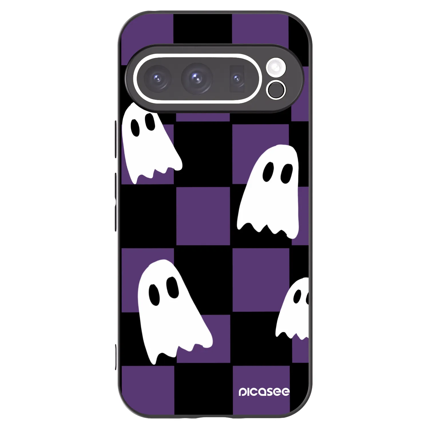 Picasee silikonowe czarne etui na Google Pixel 9 Pro - Ghosts
