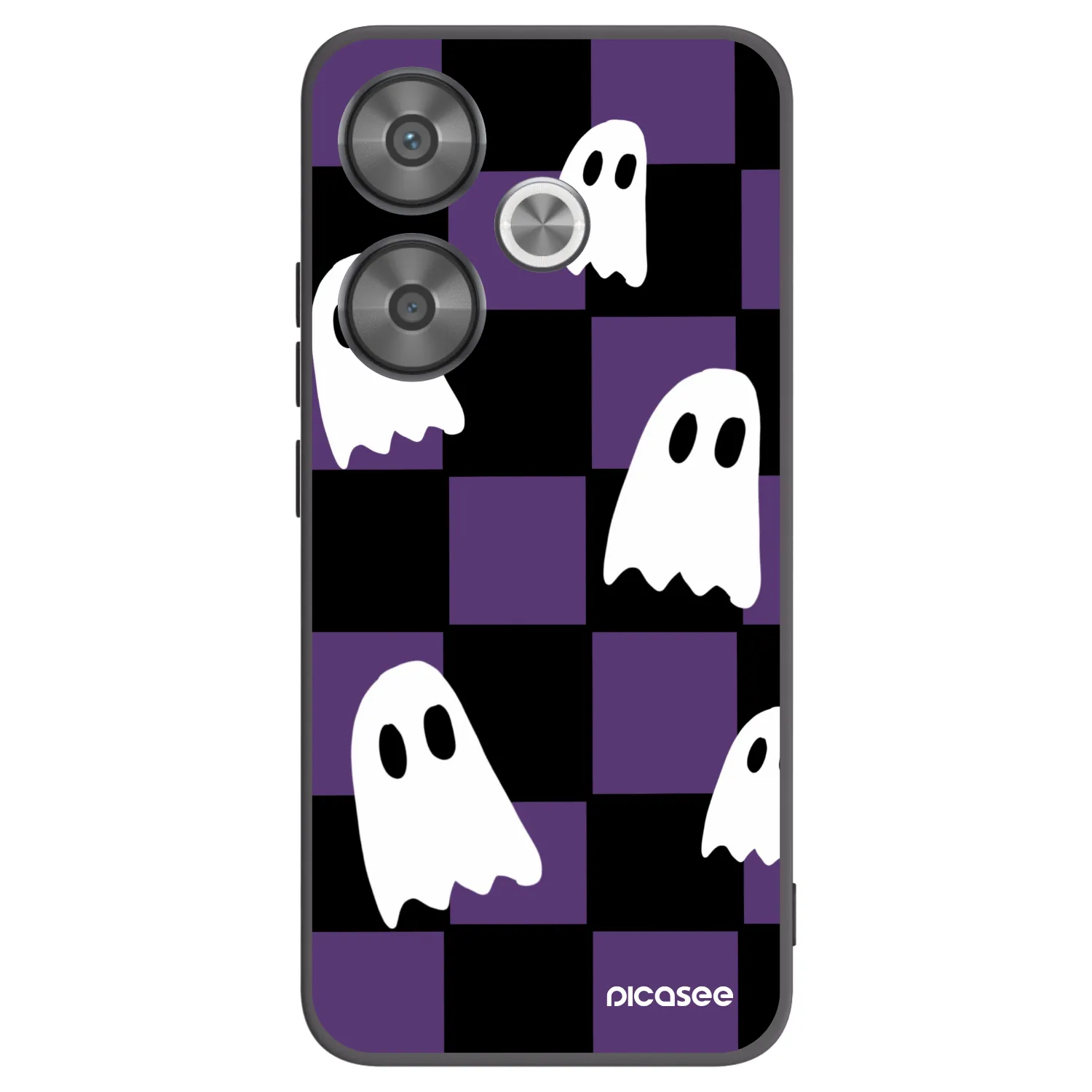 Picasee silikonowe czarne etui na Xiaomi Poco F6 - Ghosts