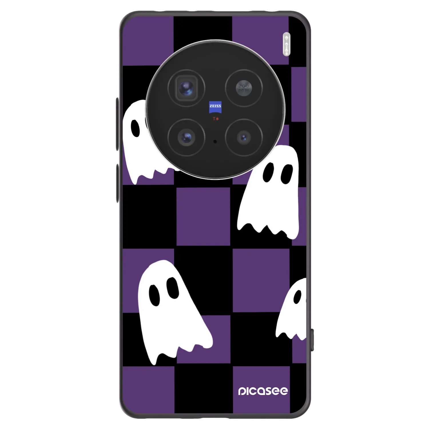 Picasee silikonowe czarne etui na Vivo X200 Pro - Ghosts