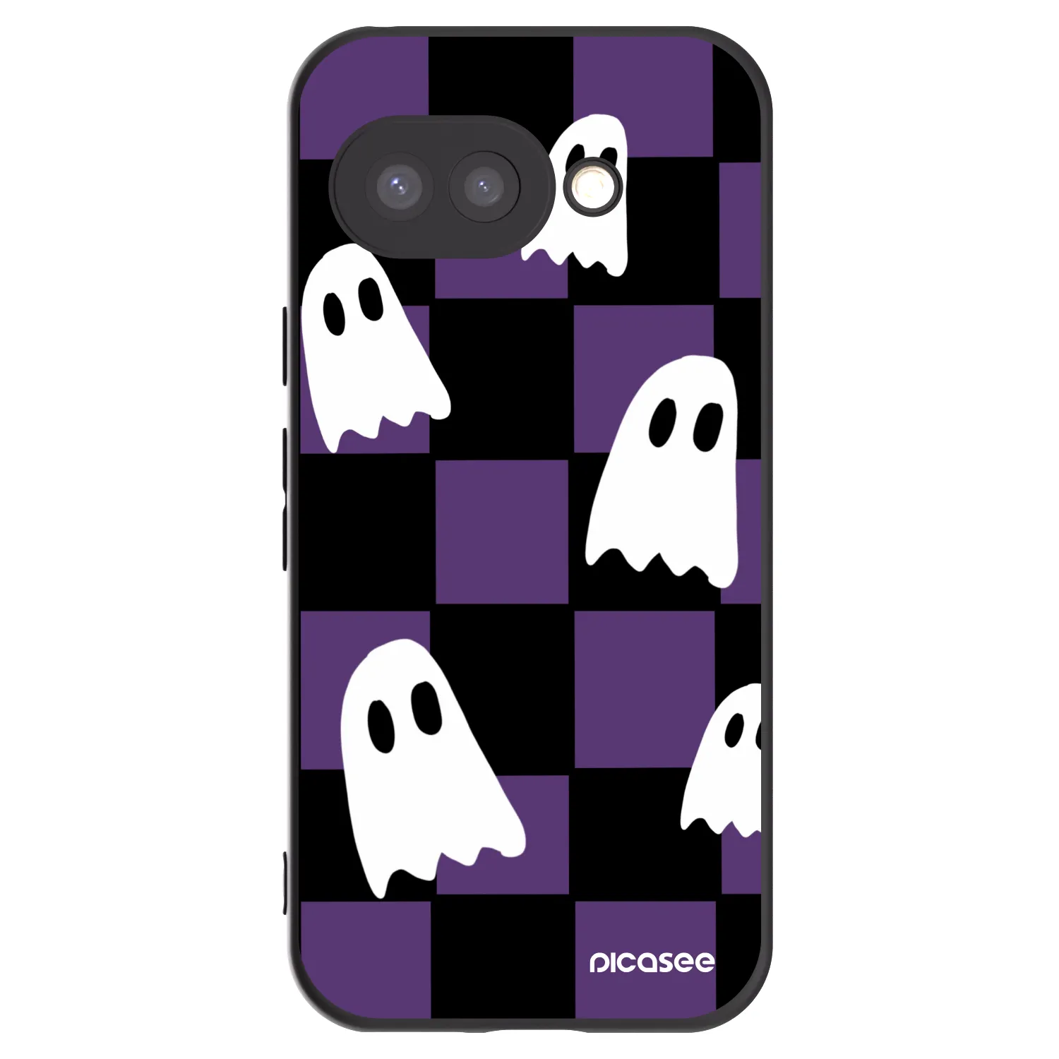 Picasee silikonowe czarne etui na Google Pixel 9a - Ghosts