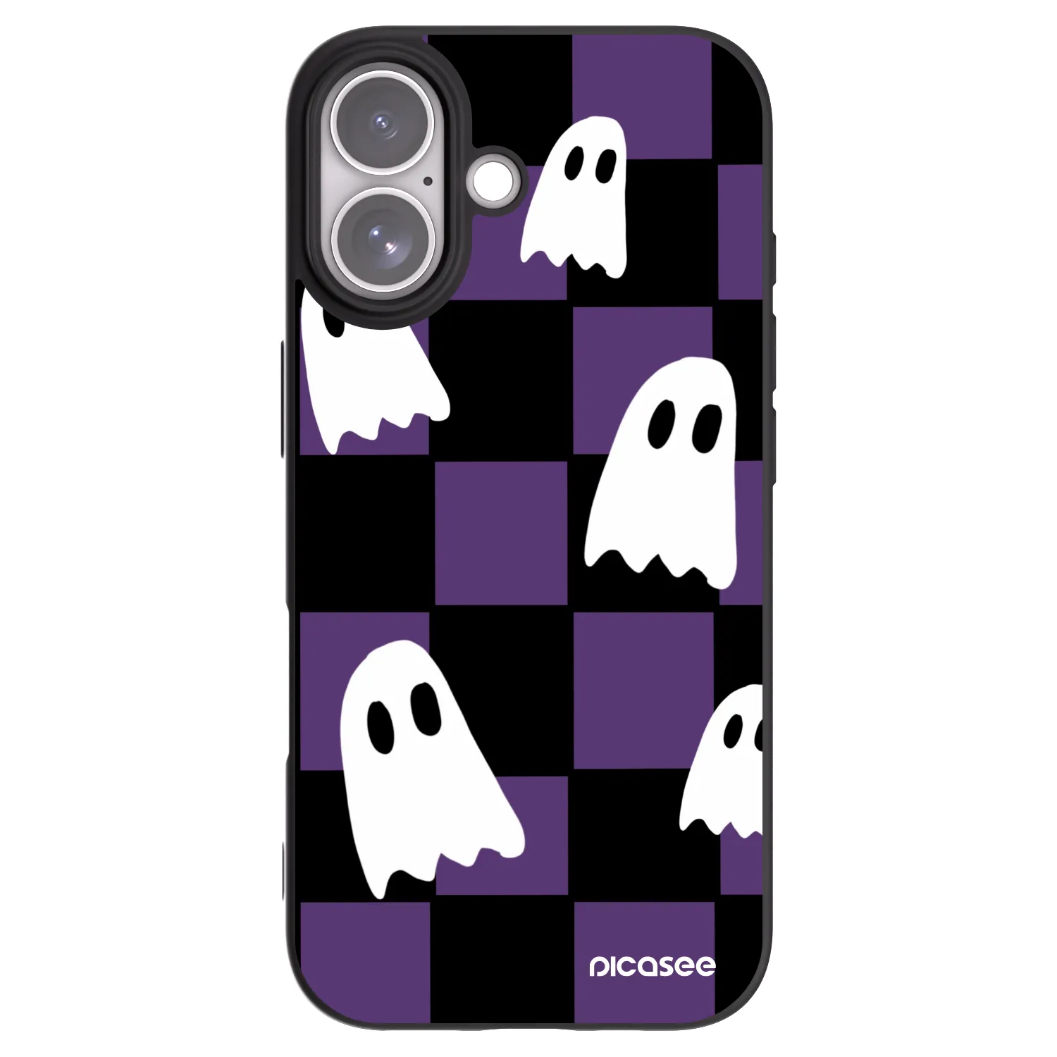 Picasee silikonowe czarne etui na Apple iPhone 17 - Ghosts