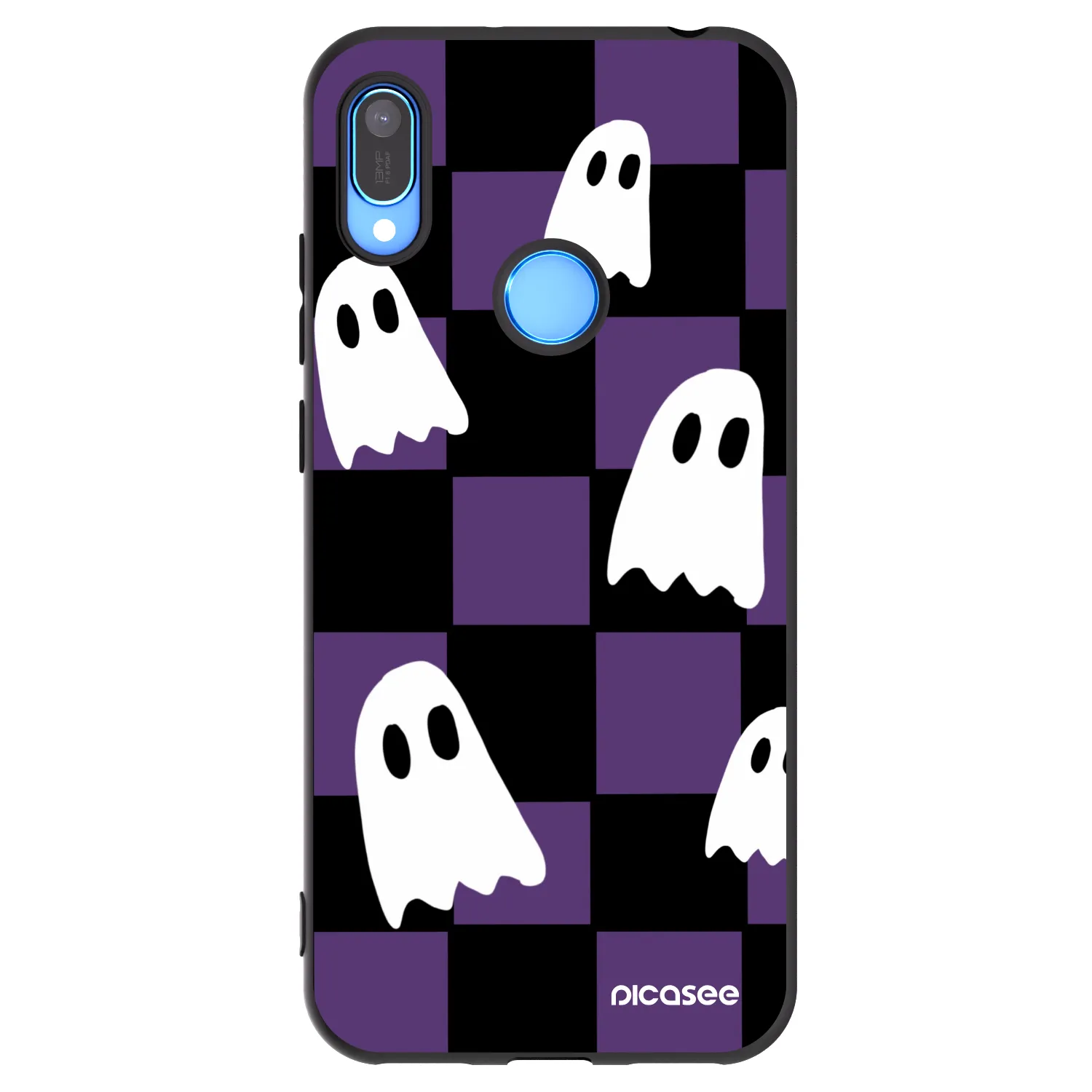 Picasee silikonowe czarne etui na Huawei Y6 2019 - Ghosts