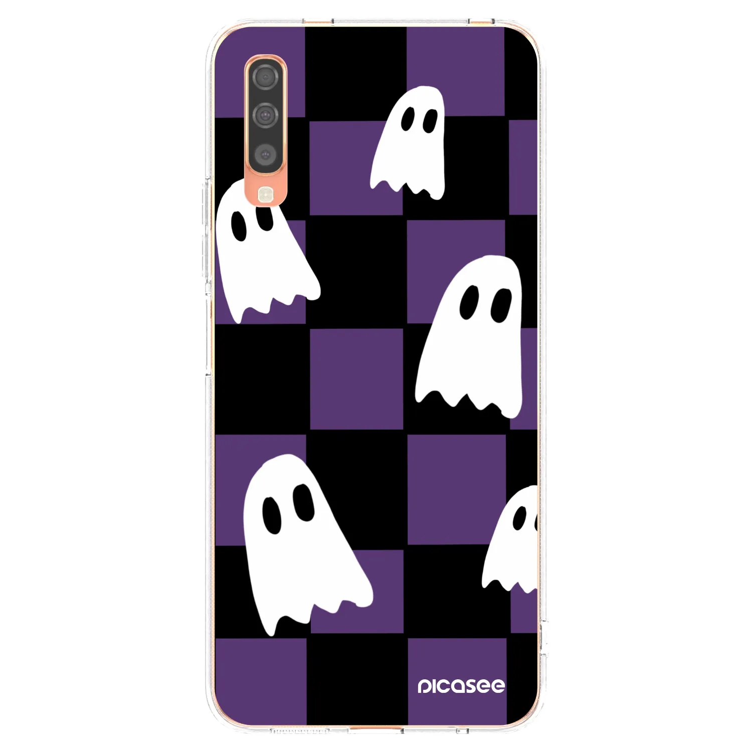 Picasee silikonowe przeźroczyste etui na Samsung Galaxy A70 A705F - Ghosts