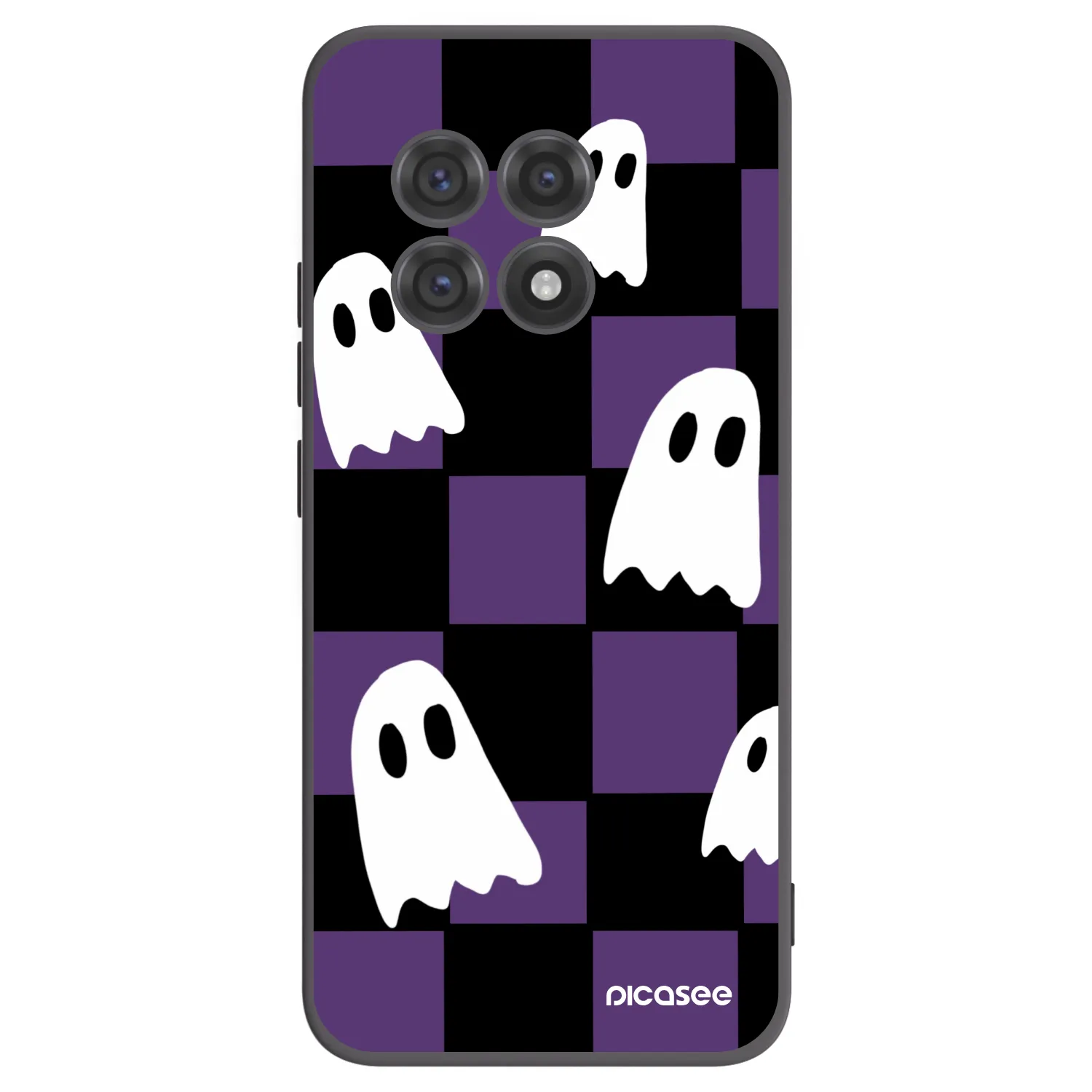 Picasee silikonowe czarne etui na OnePlus 13R 5G - Ghosts