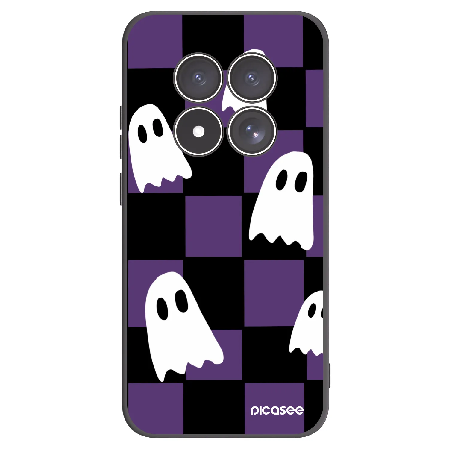 Picasee silikonowe czarne etui na Xiaomi Redmi Note 15 Pro 4G - Ghosts