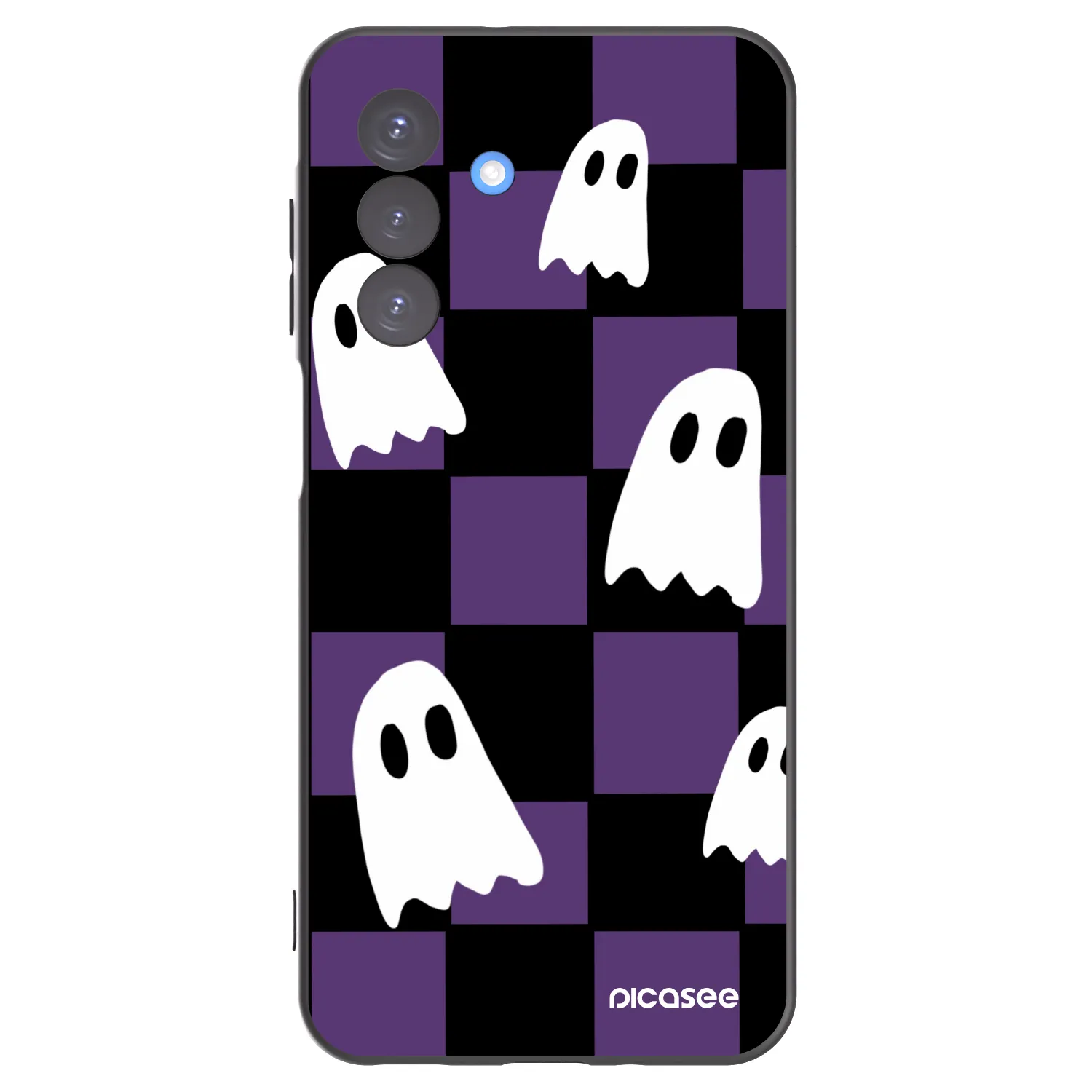 Picasee silikonowe czarne etui na Samsung Galaxy A17 5G - Ghosts