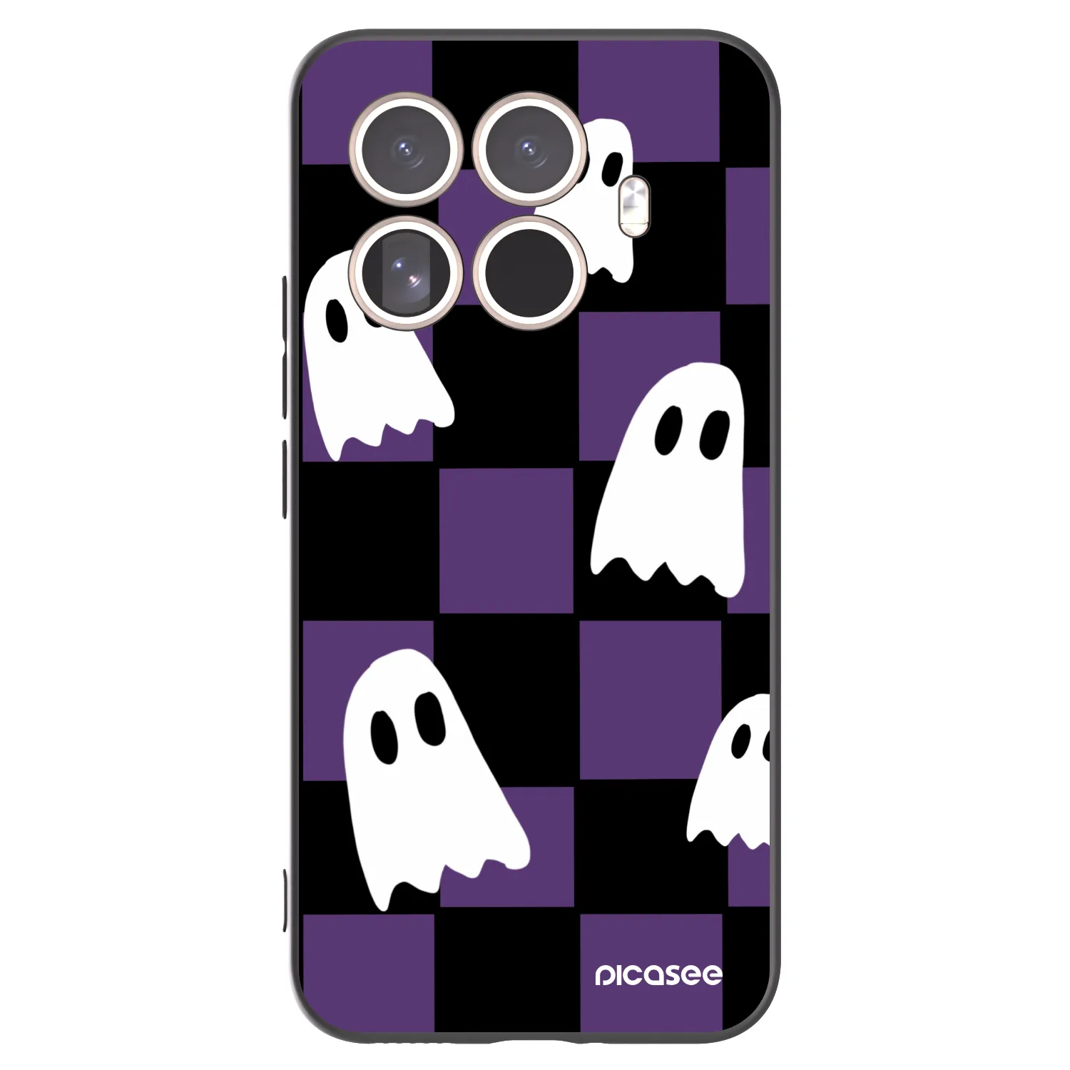 Picasee silikonowe czarne etui na Xiaomi 15T Pro - Ghosts