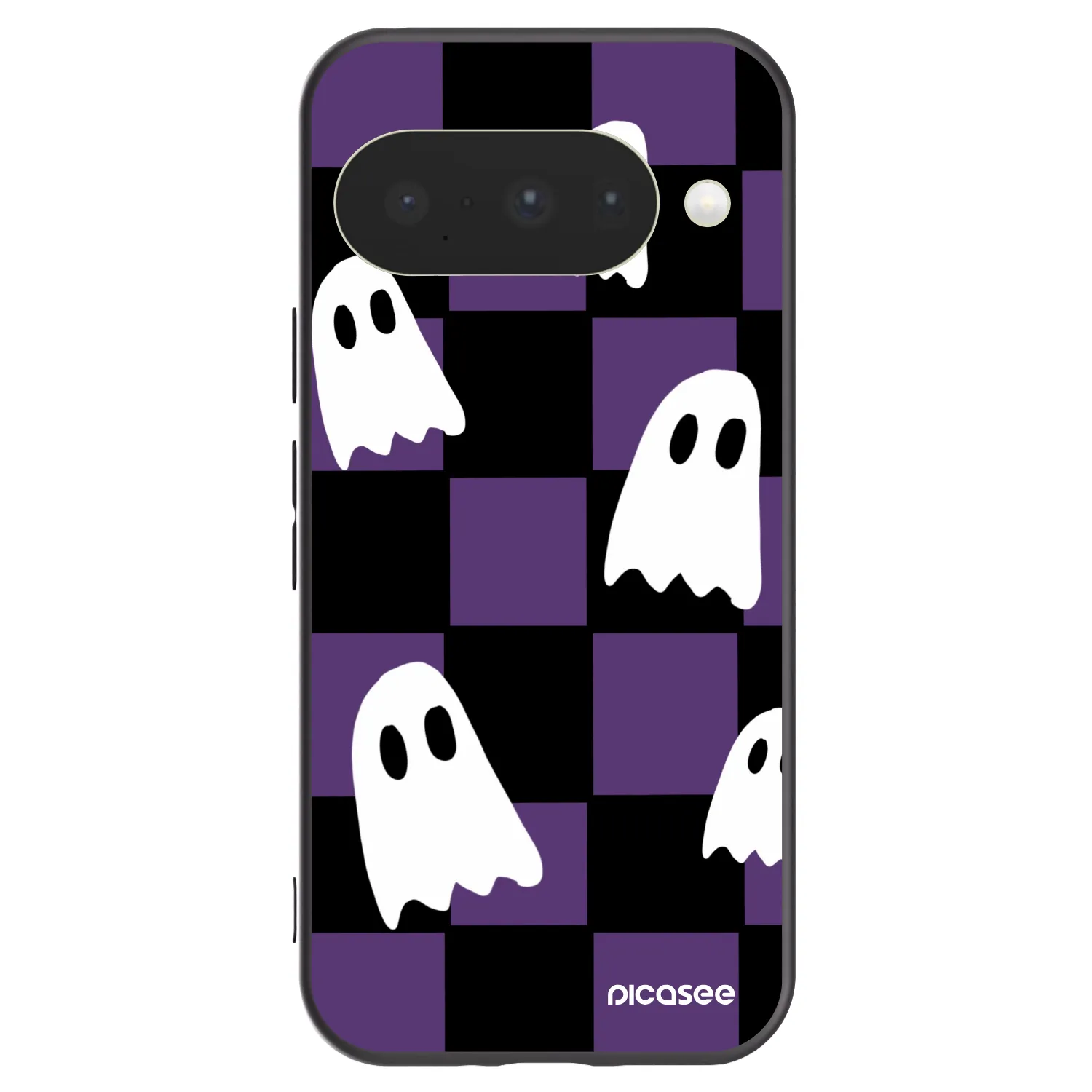 Picasee silikonowe czarne etui na Google Pixel 10 - Ghosts