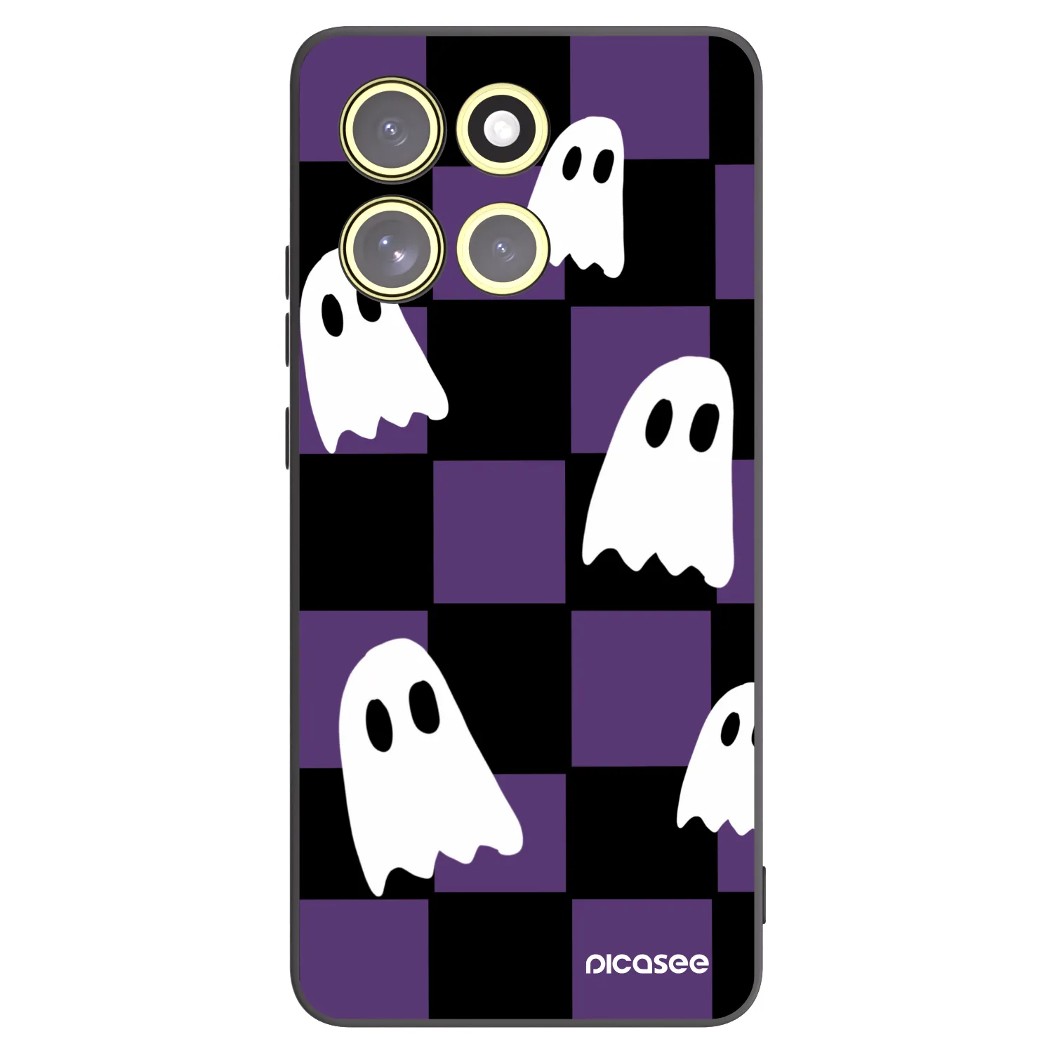 Picasee silikonowe czarne etui na Motorola Moto G86 Power 5G - Ghosts