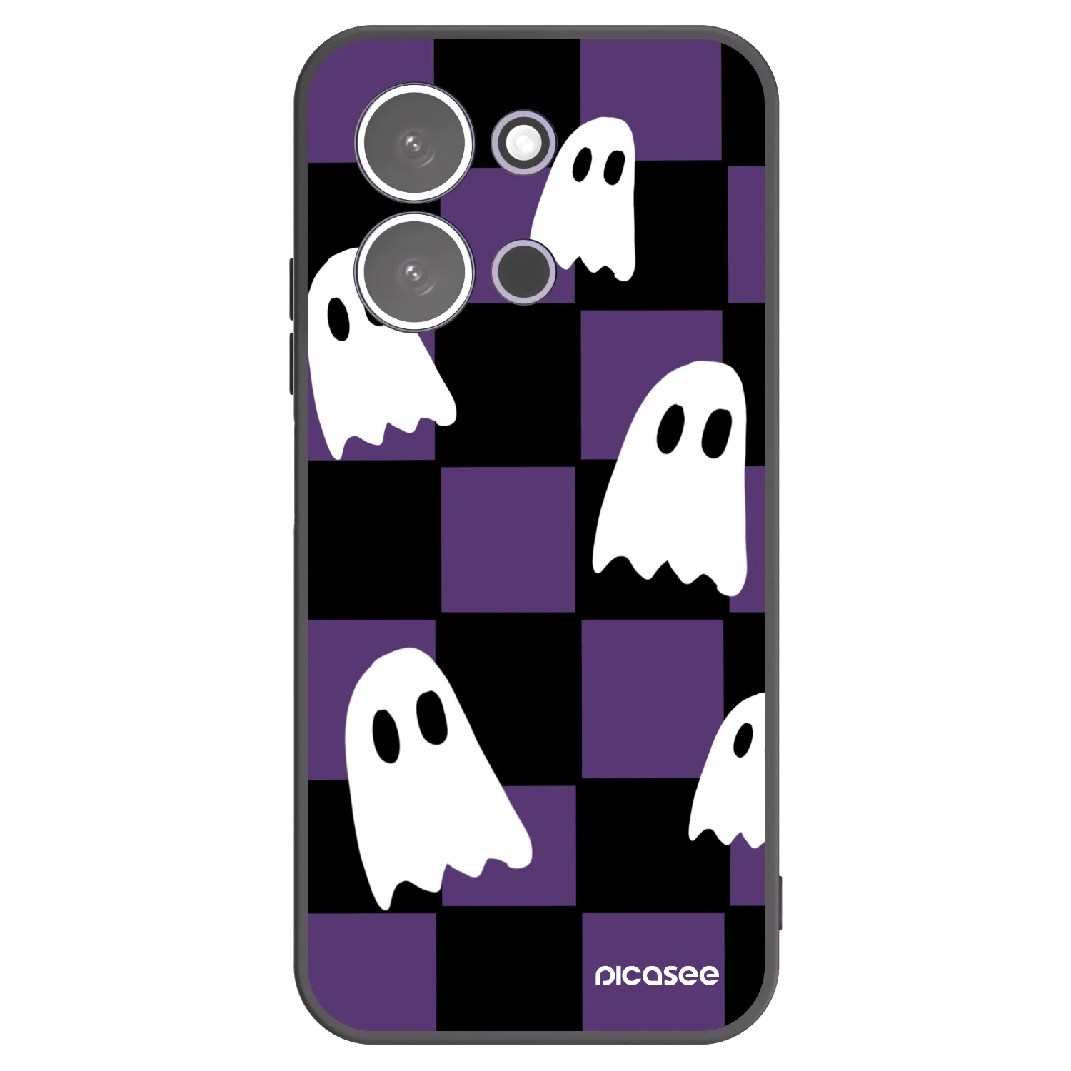 Picasee silikonowe czarne etui na Xiaomi Redmi 15C 5G - Ghosts