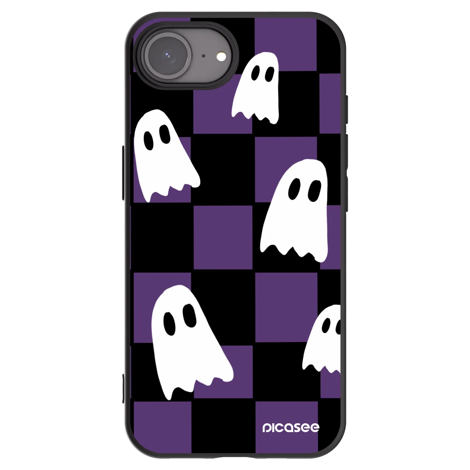 Picasee silikonowe czarne etui na Apple iPhone 17e - Ghosts