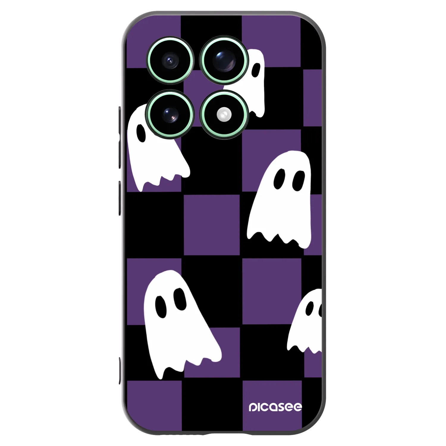 Picasee silikonowe czarne etui na Xiaomi 17 - Ghosts