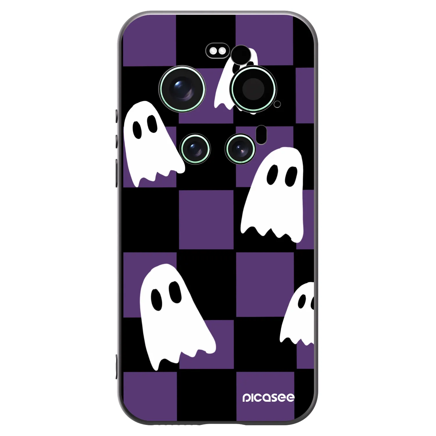 Picasee silikonowe czarne etui na Xiaomi 17 Ultra - Ghosts